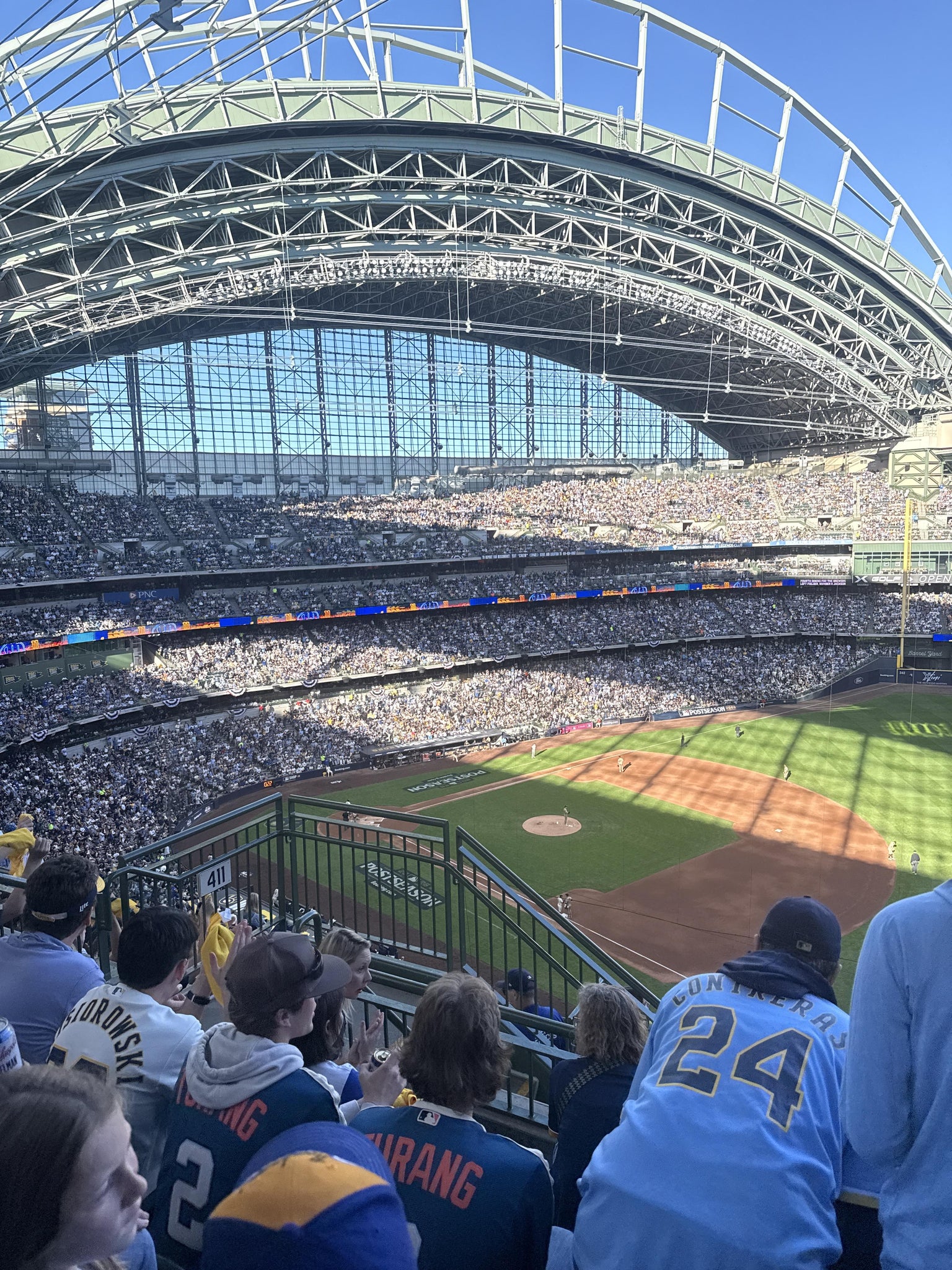 Real Fan View taken from Section 410 at American Family Field by Peyton P