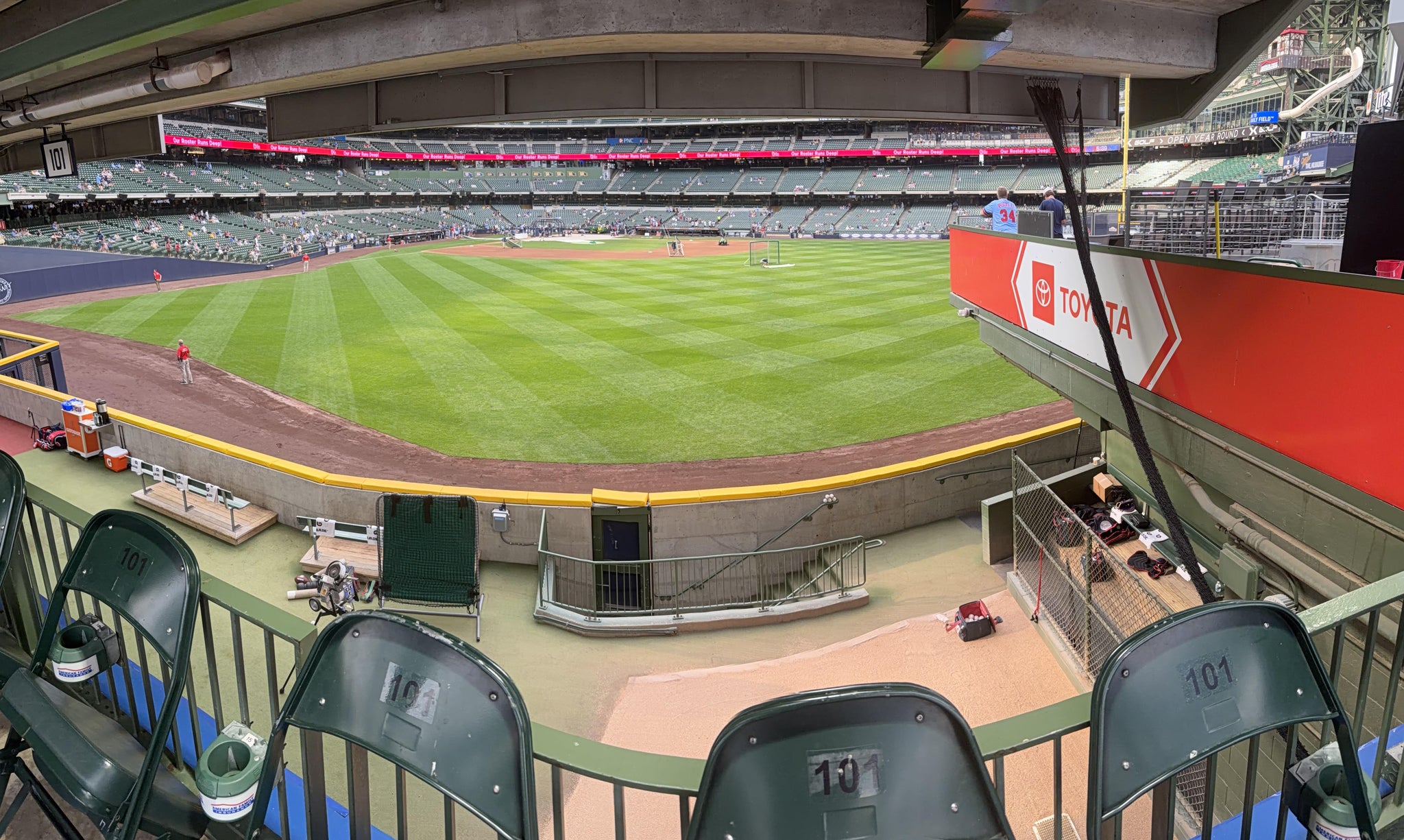 Real Fan View taken from Section 414 at American Family Field by Robert W