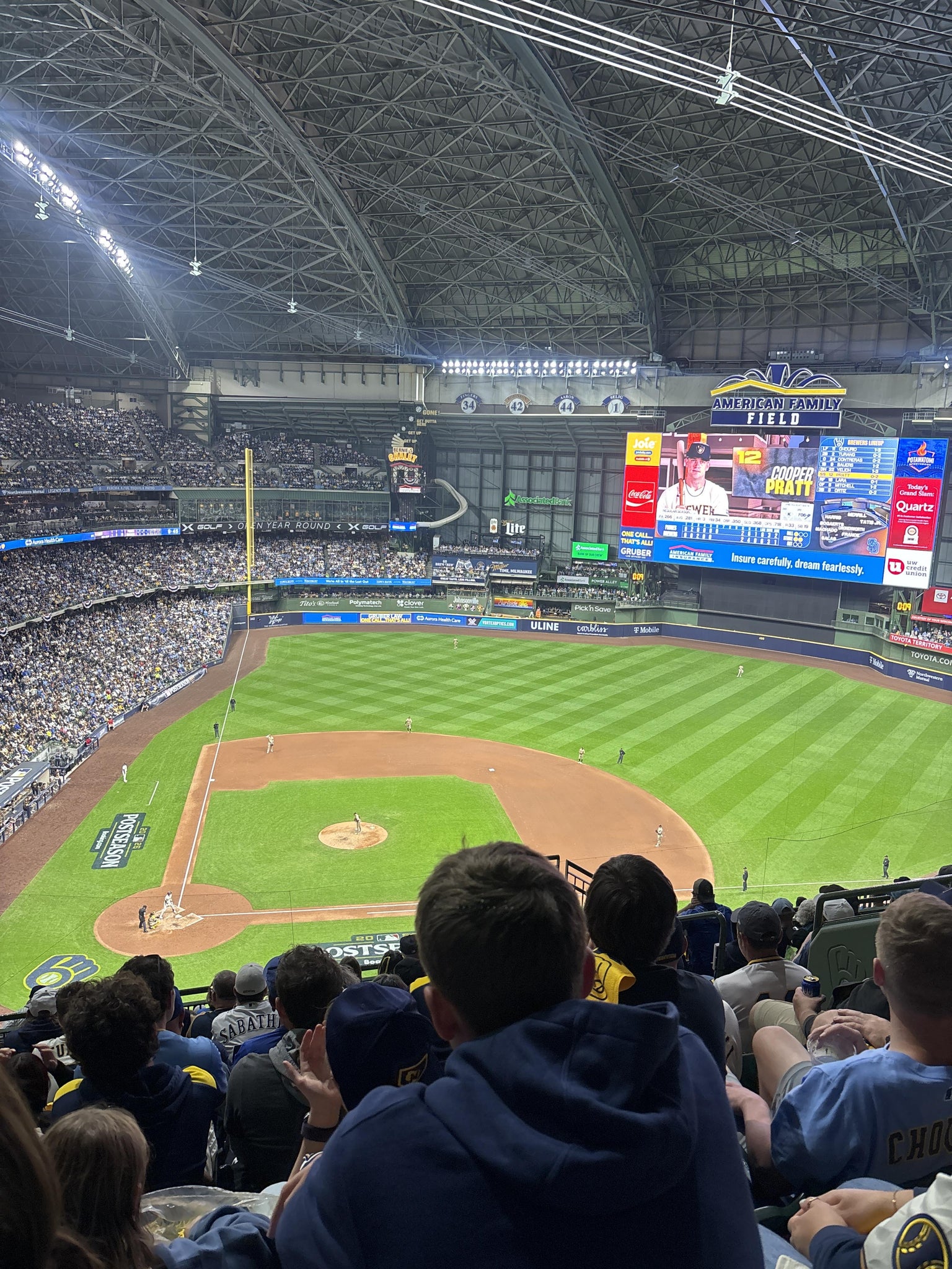 Real Fan View taken from Section 417 at American Family Field by Ana R