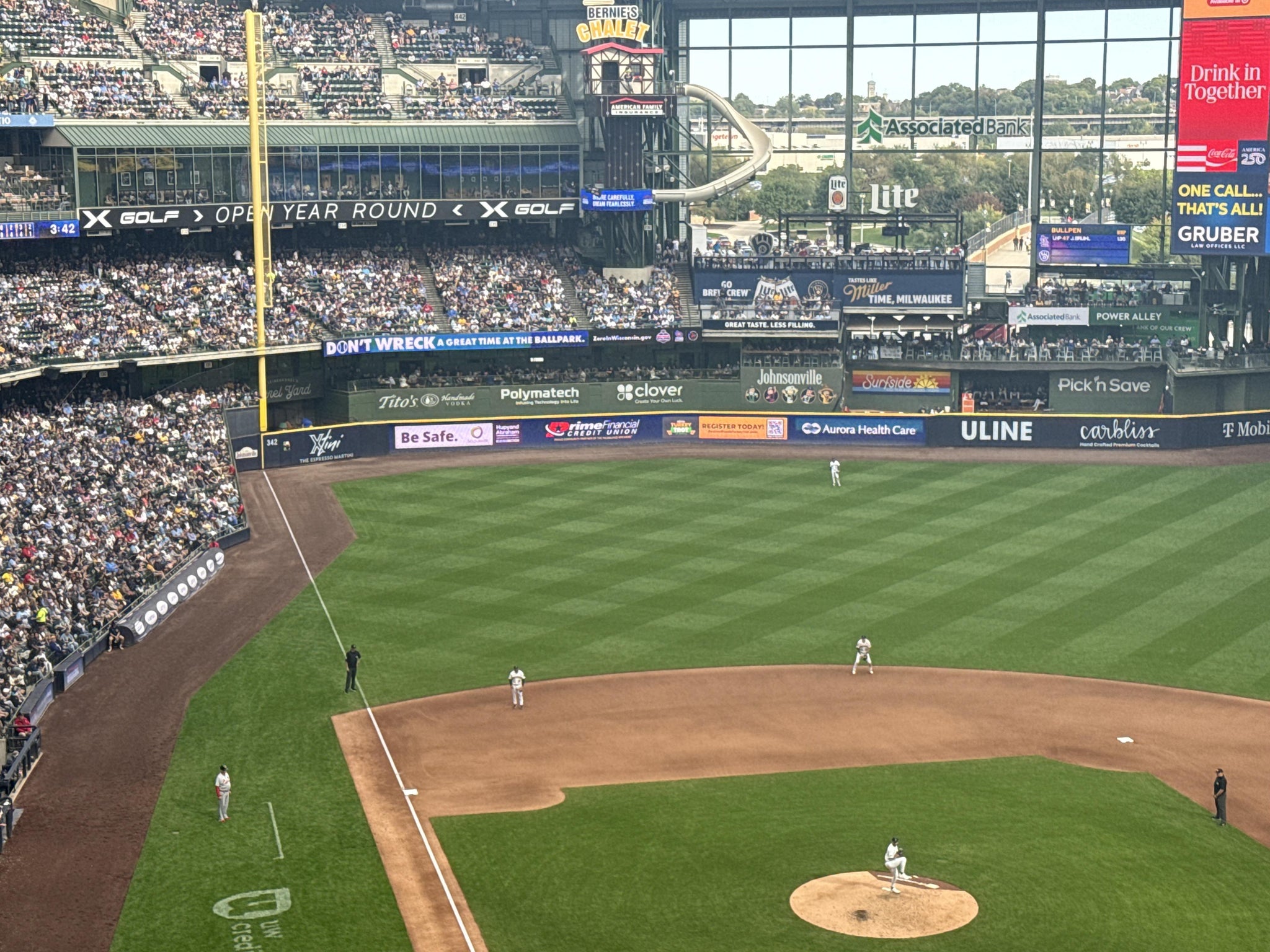 Real Fan View taken from Section 419 at American Family Field by Bradley V
