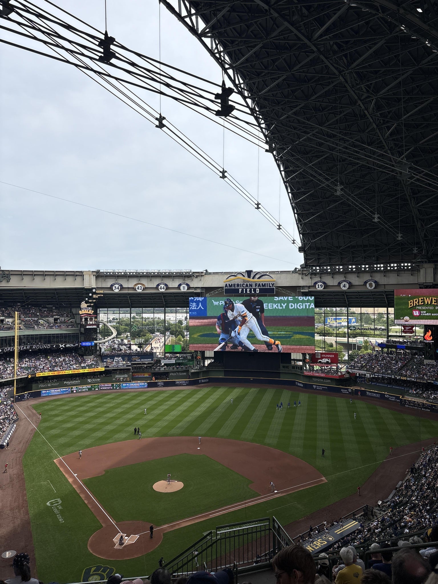 Real Fan View taken from Section 420 at American Family Field by Mason P