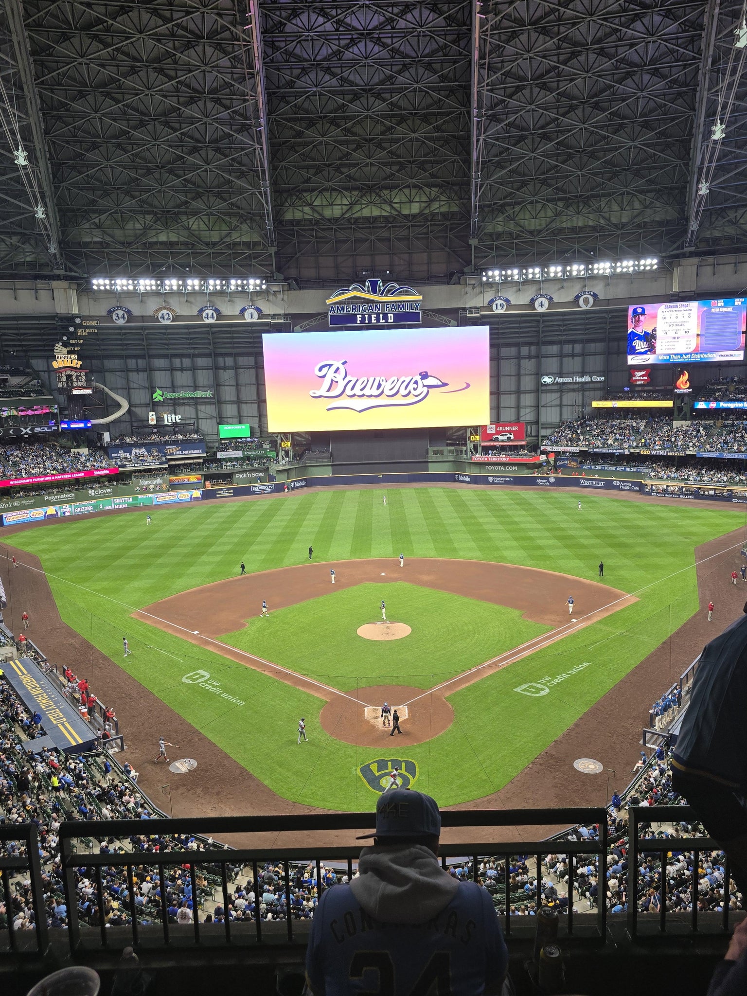 Real Fan View taken from Section 422 at American Family Field by Ryan B