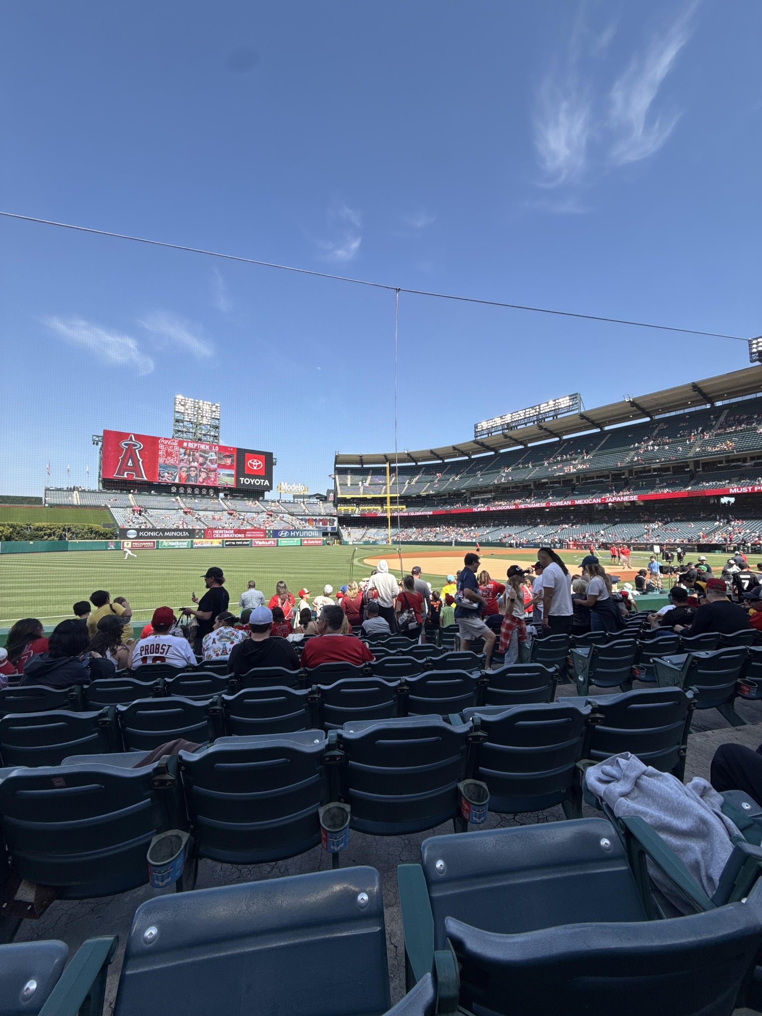 Real Fan View taken from Section 108 at Angel Stadium by Julia G