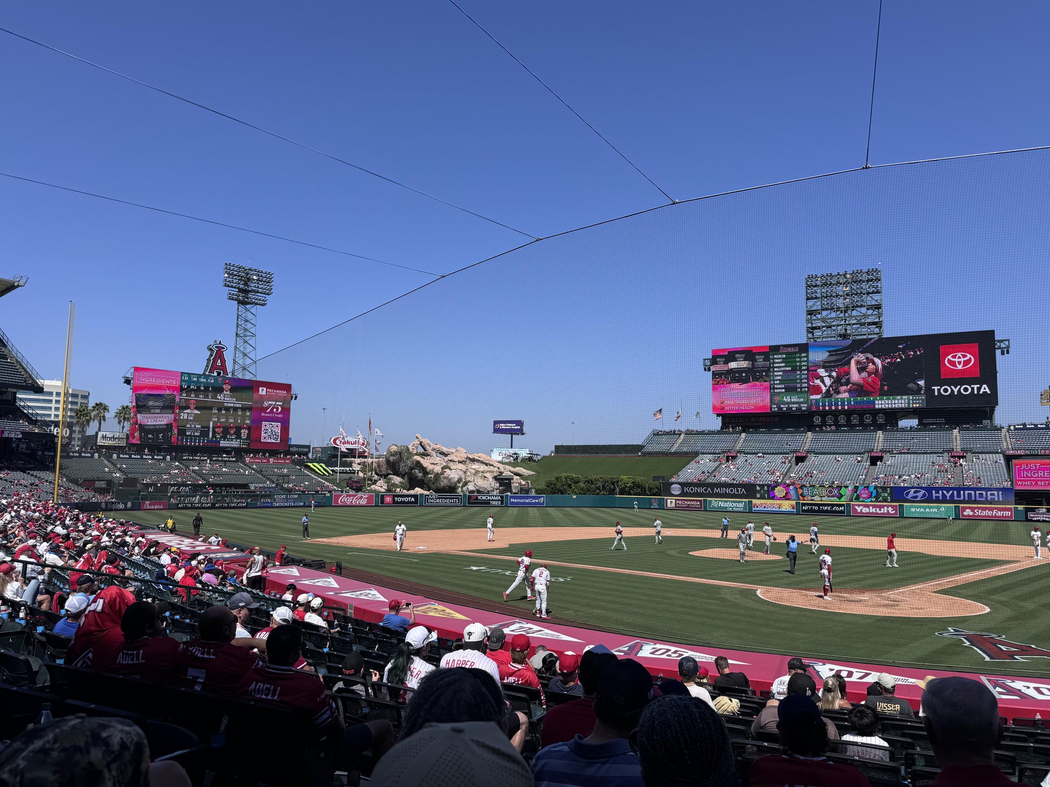 Real Fan View taken from Section 114 at Angel Stadium by Veronica H