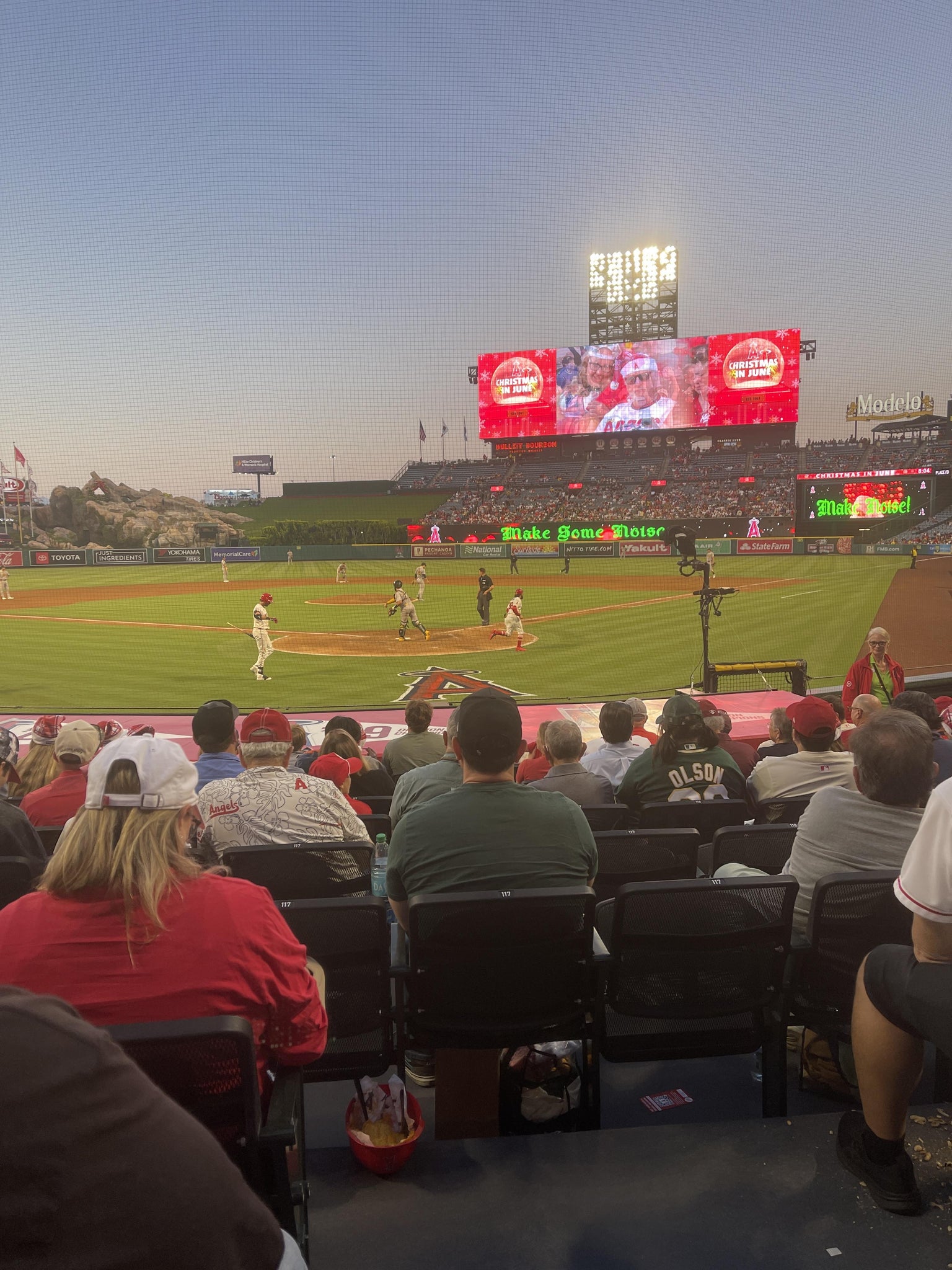 Real Fan View taken from Section 117 at Angel Stadium by Eric E
