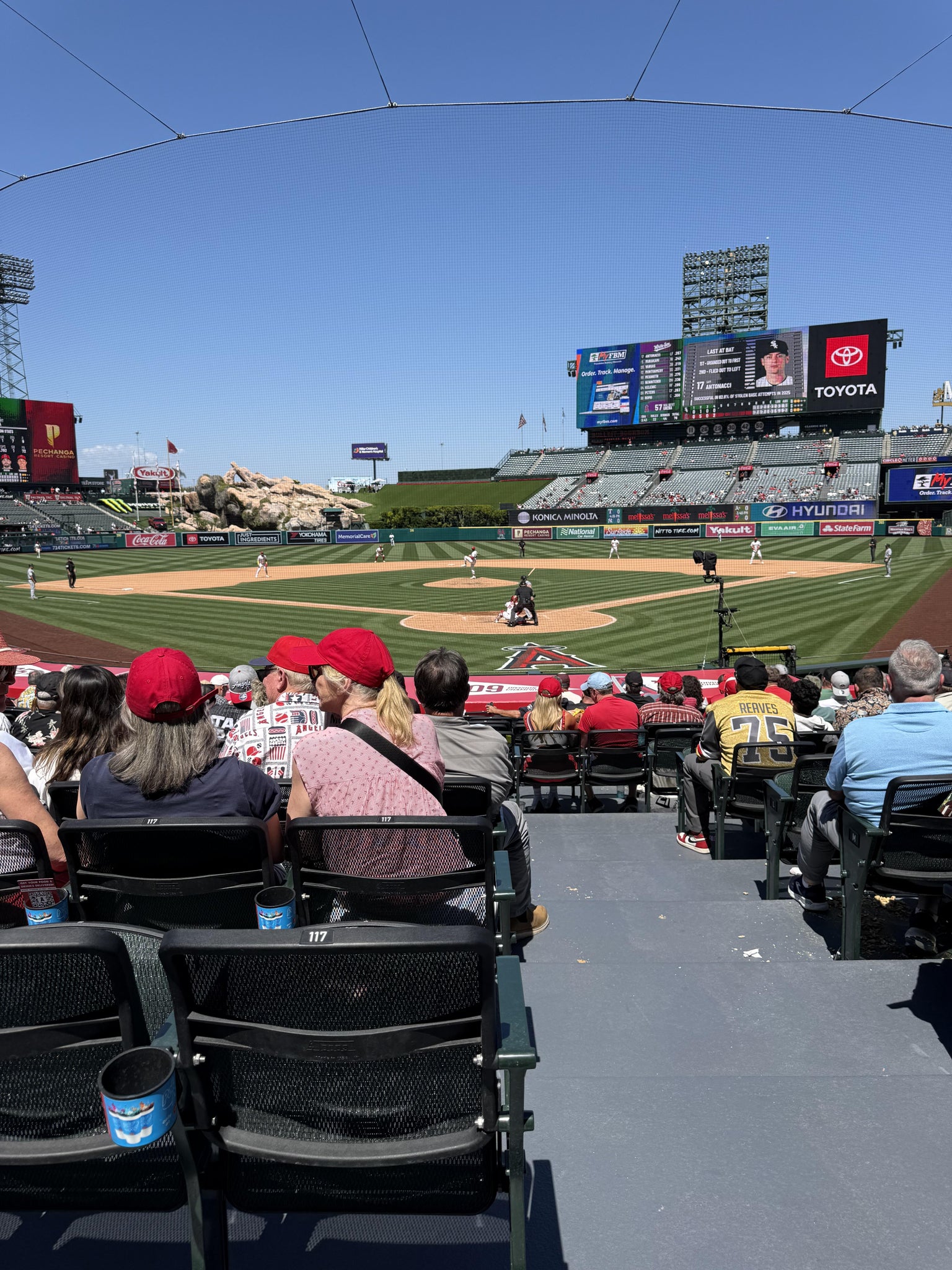 Real Fan View taken from Section 117 at Angel Stadium by Elliot K