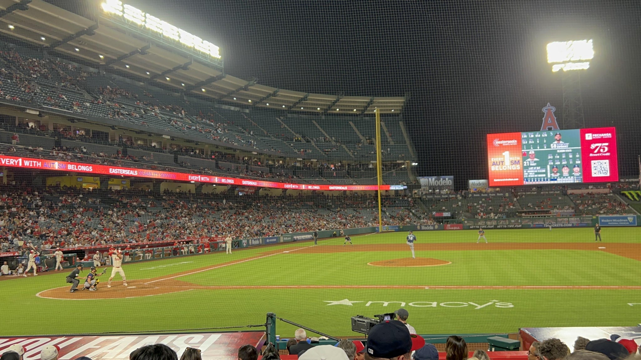 Real Fan View taken from Section 124 at Angel Stadium by Gabriel C