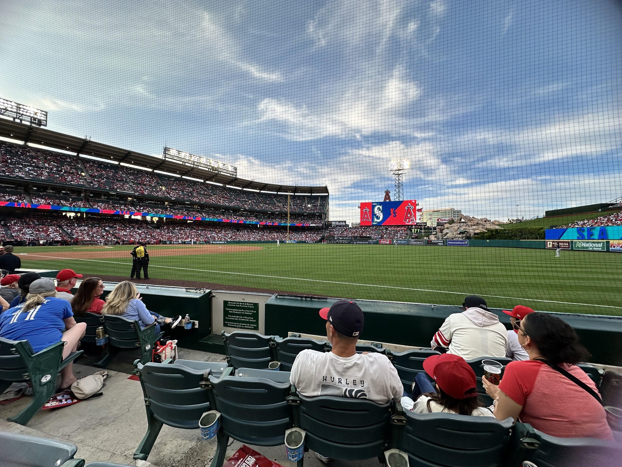 Real Fan View taken from Section 129 at Angel Stadium by Rebecca S
