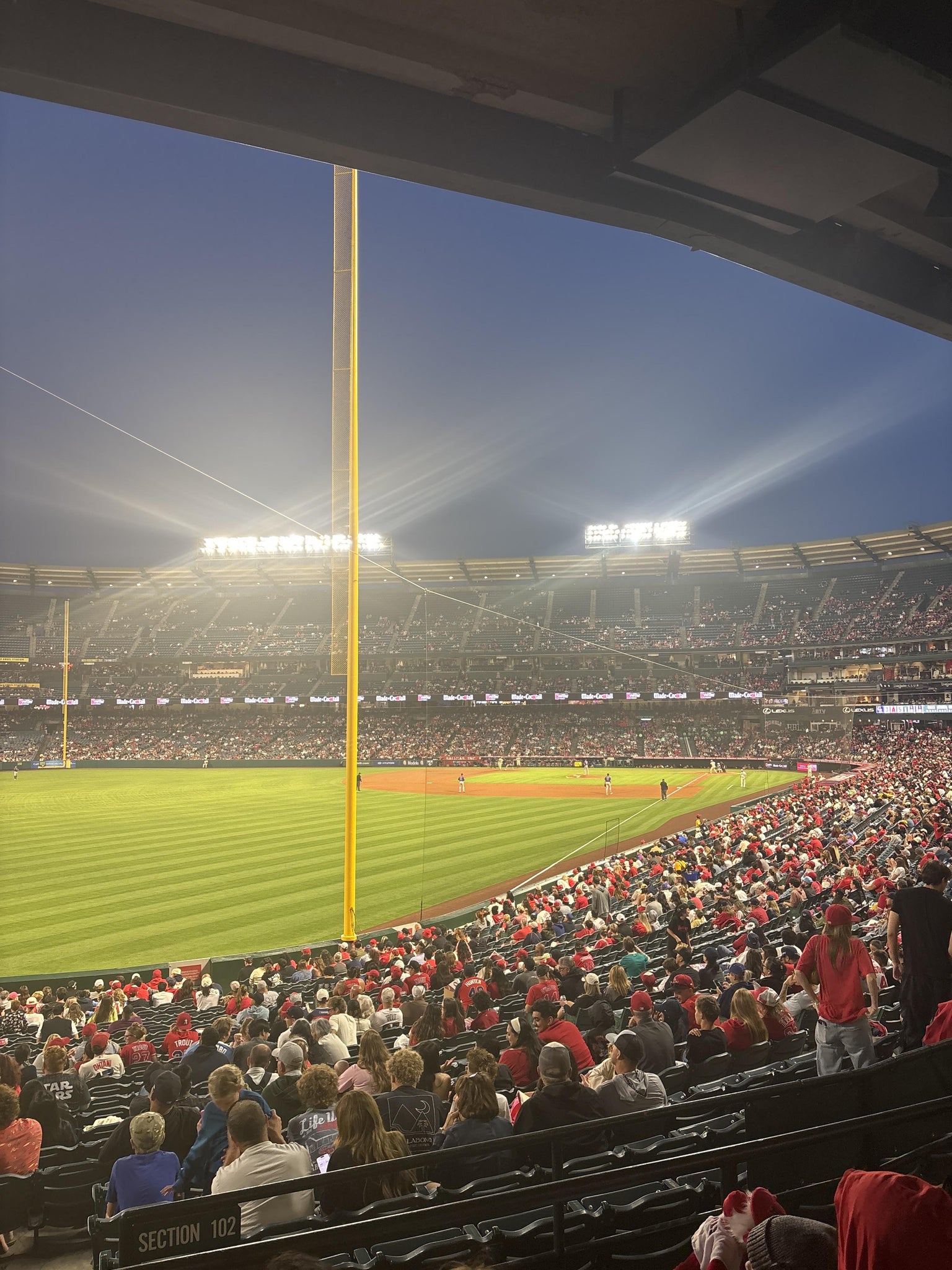 Real Fan View taken from Section 203 at Angel Stadium by James F