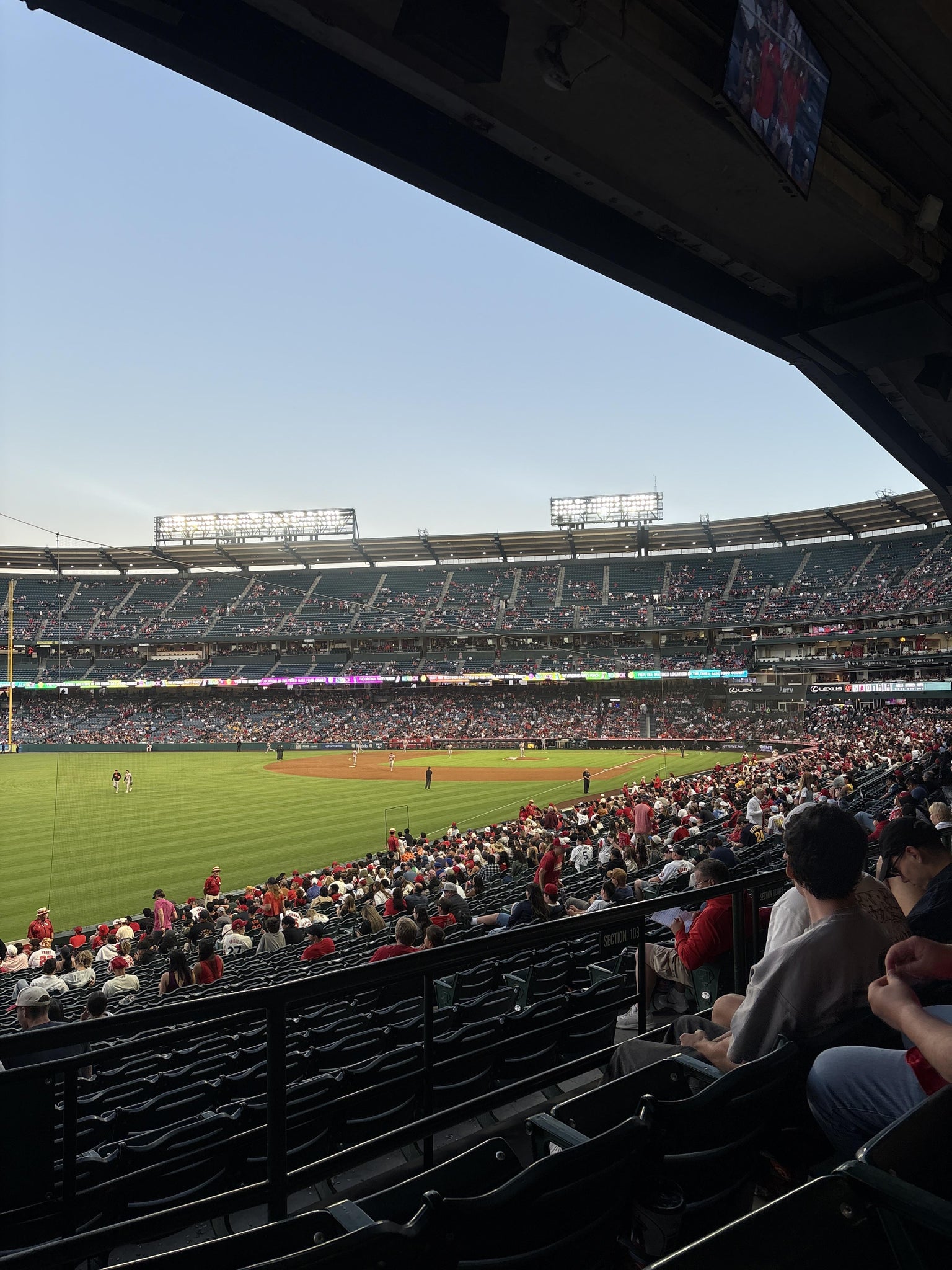 Real Fan View taken from Section 204 at Angel Stadium by Daniel H