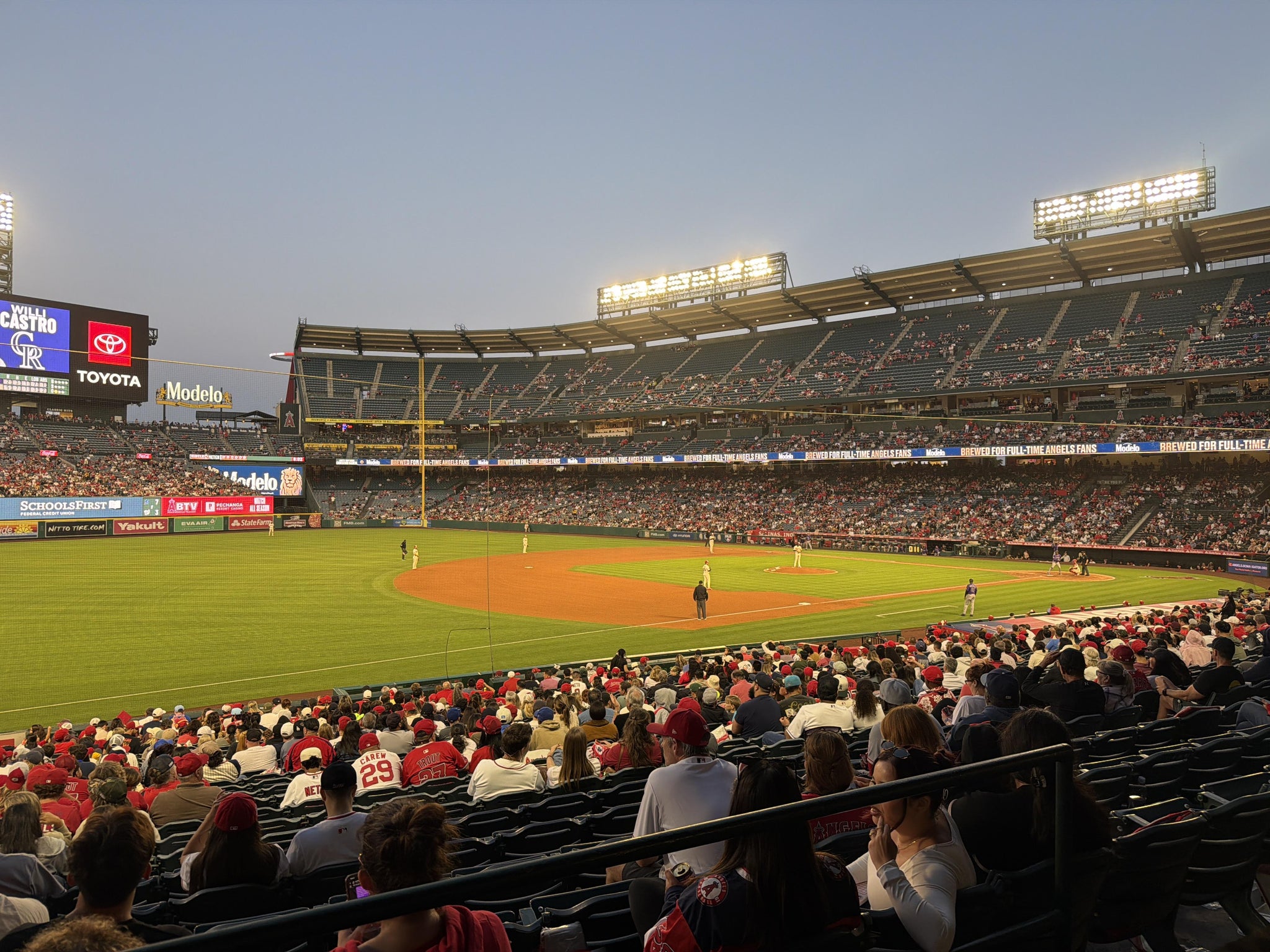 Real Fan View taken from Section 208 at Angel Stadium by Jaron M
