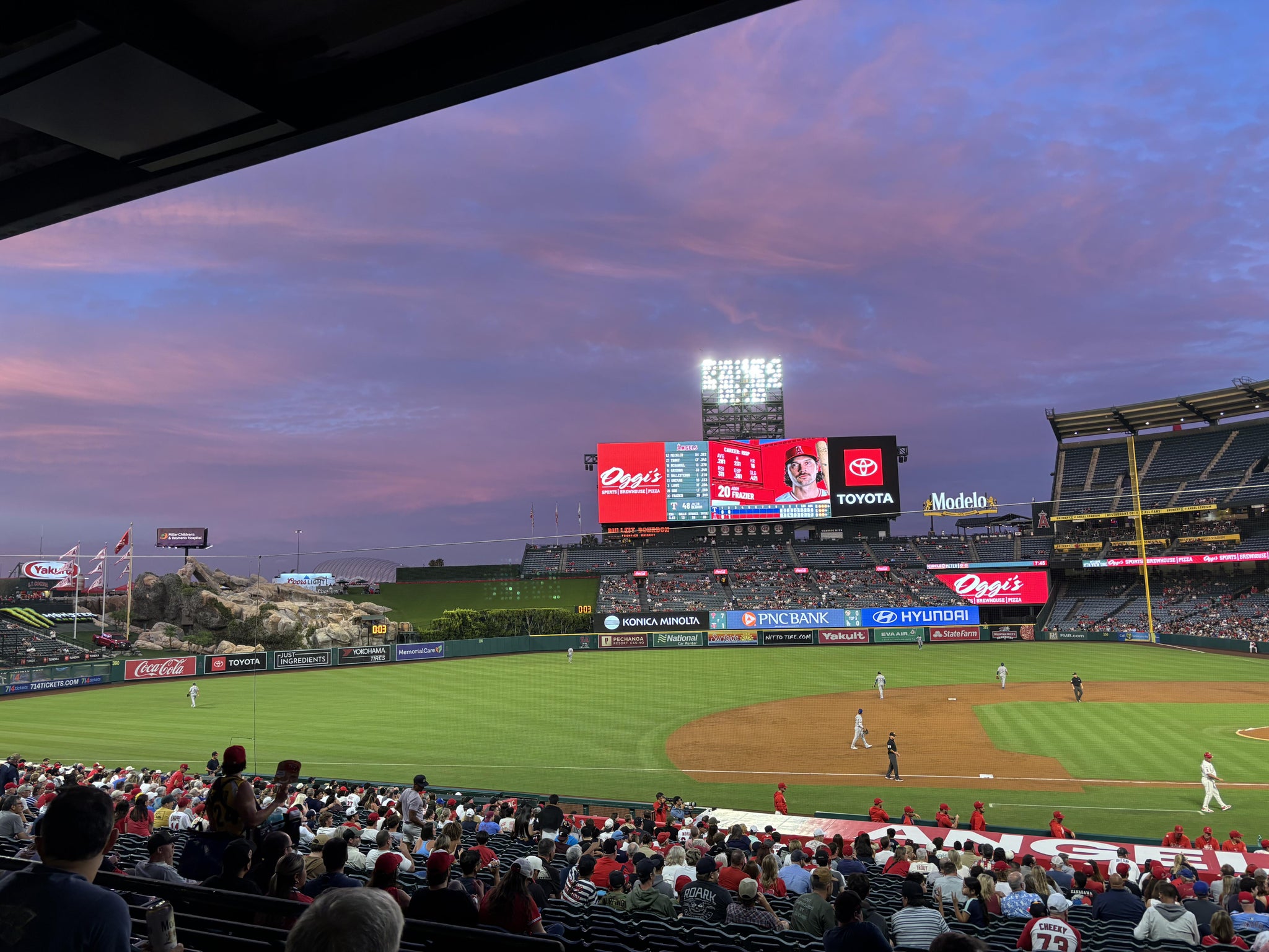 Real Fan View taken from Section 211 at Angel Stadium by Ty H