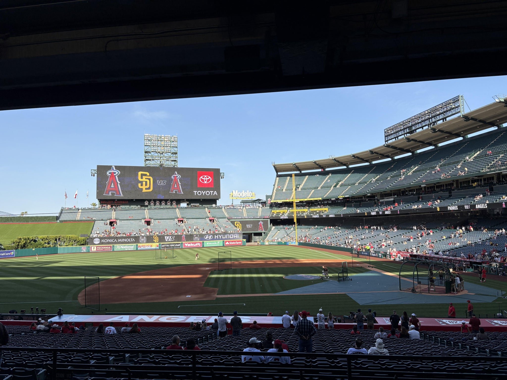 Real Fan View taken from Section 211 at Angel Stadium by James K