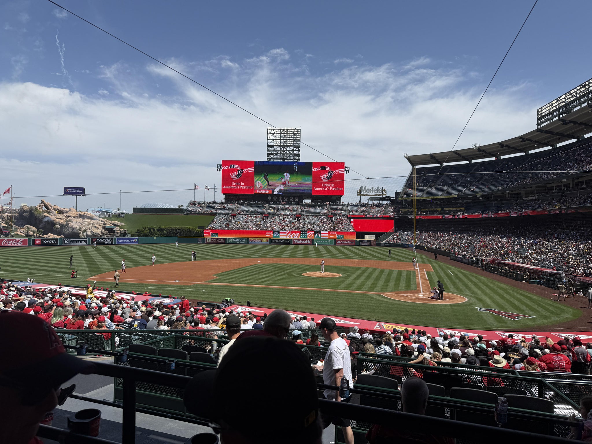 Real Fan View taken from Section 213 at Angel Stadium by Helen M