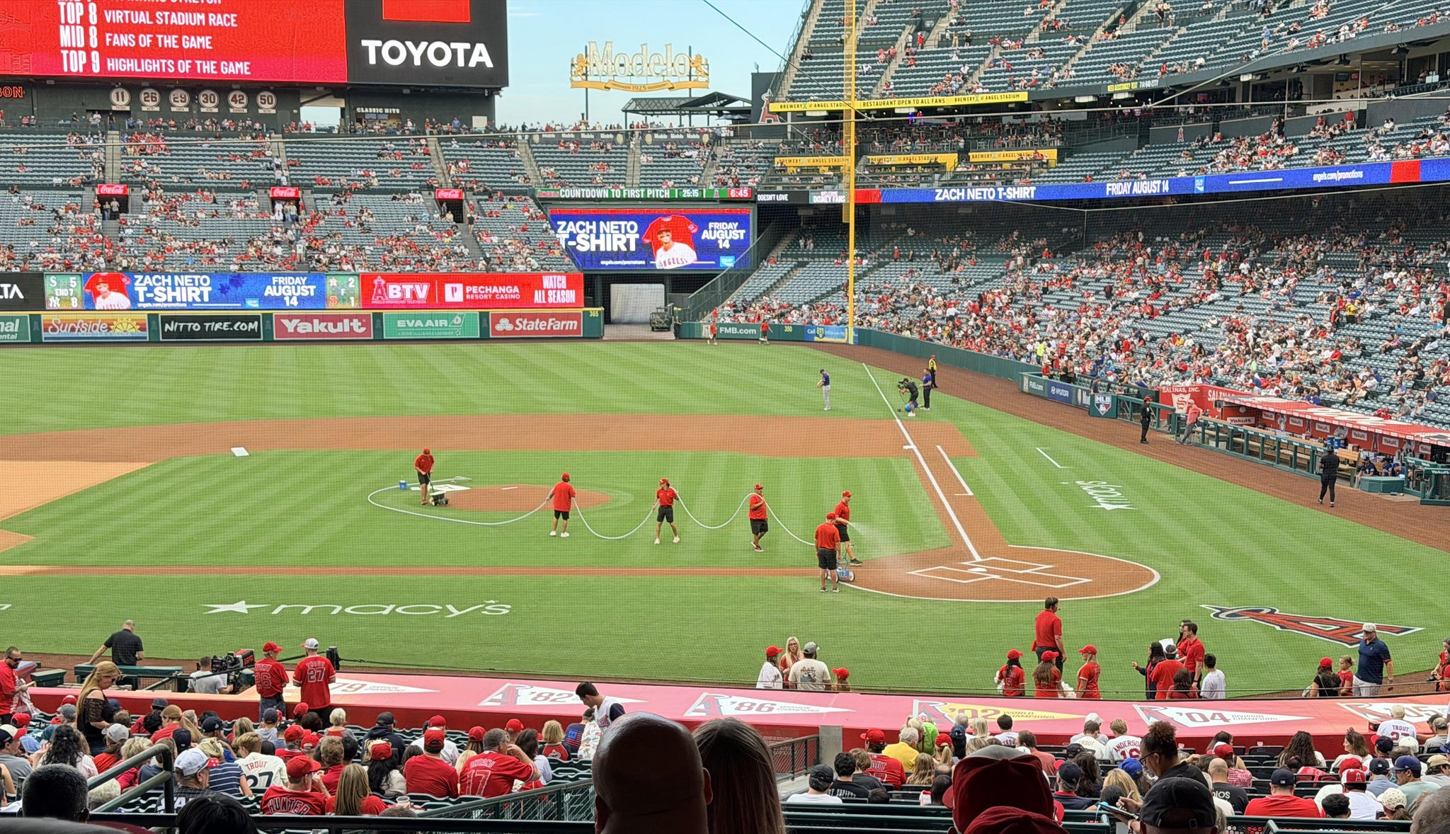 Real Fan View taken from Section 213 at Angel Stadium by Sandra R