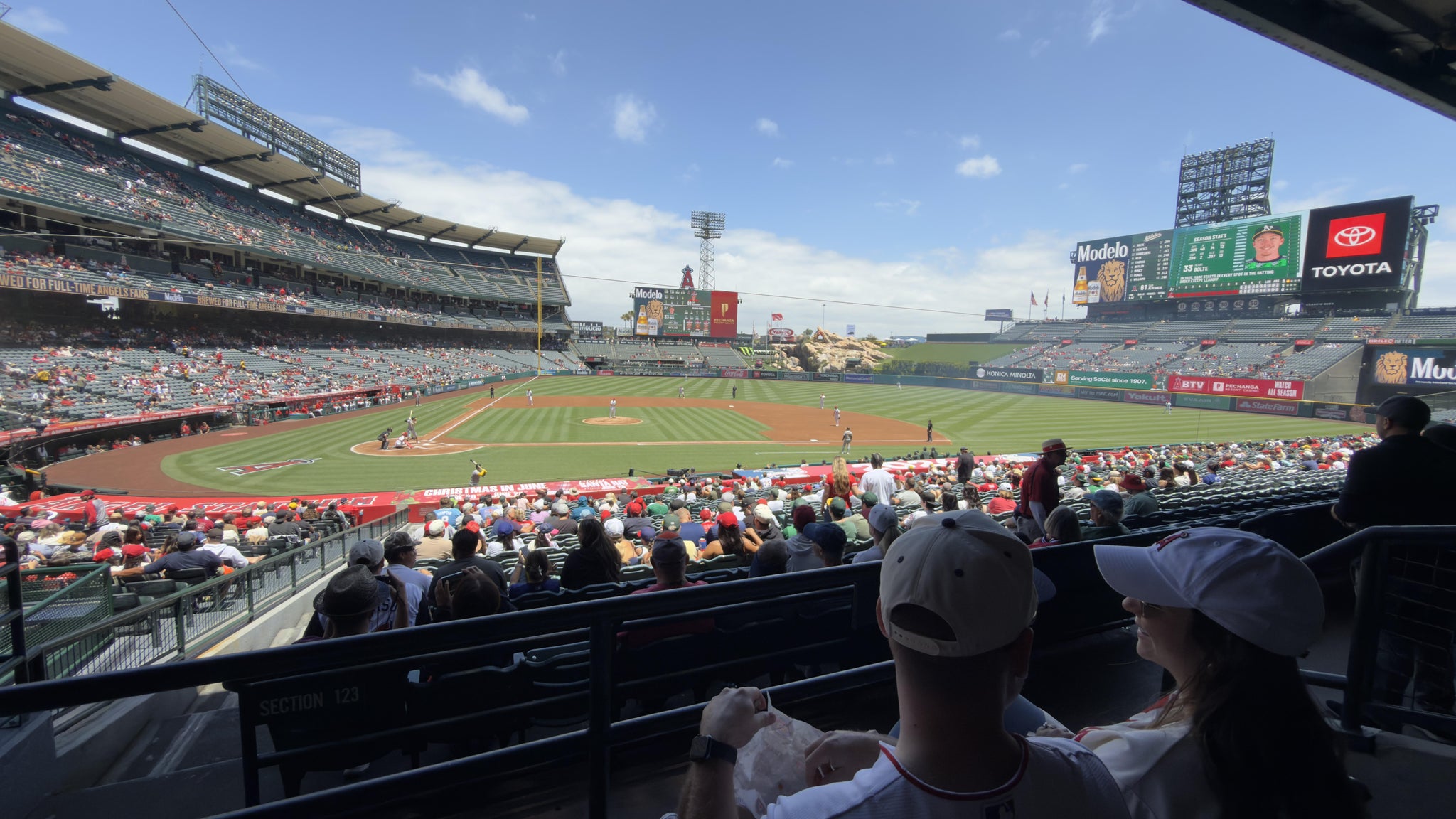 Real Fan View taken from Section 222 at Angel Stadium by Steven P