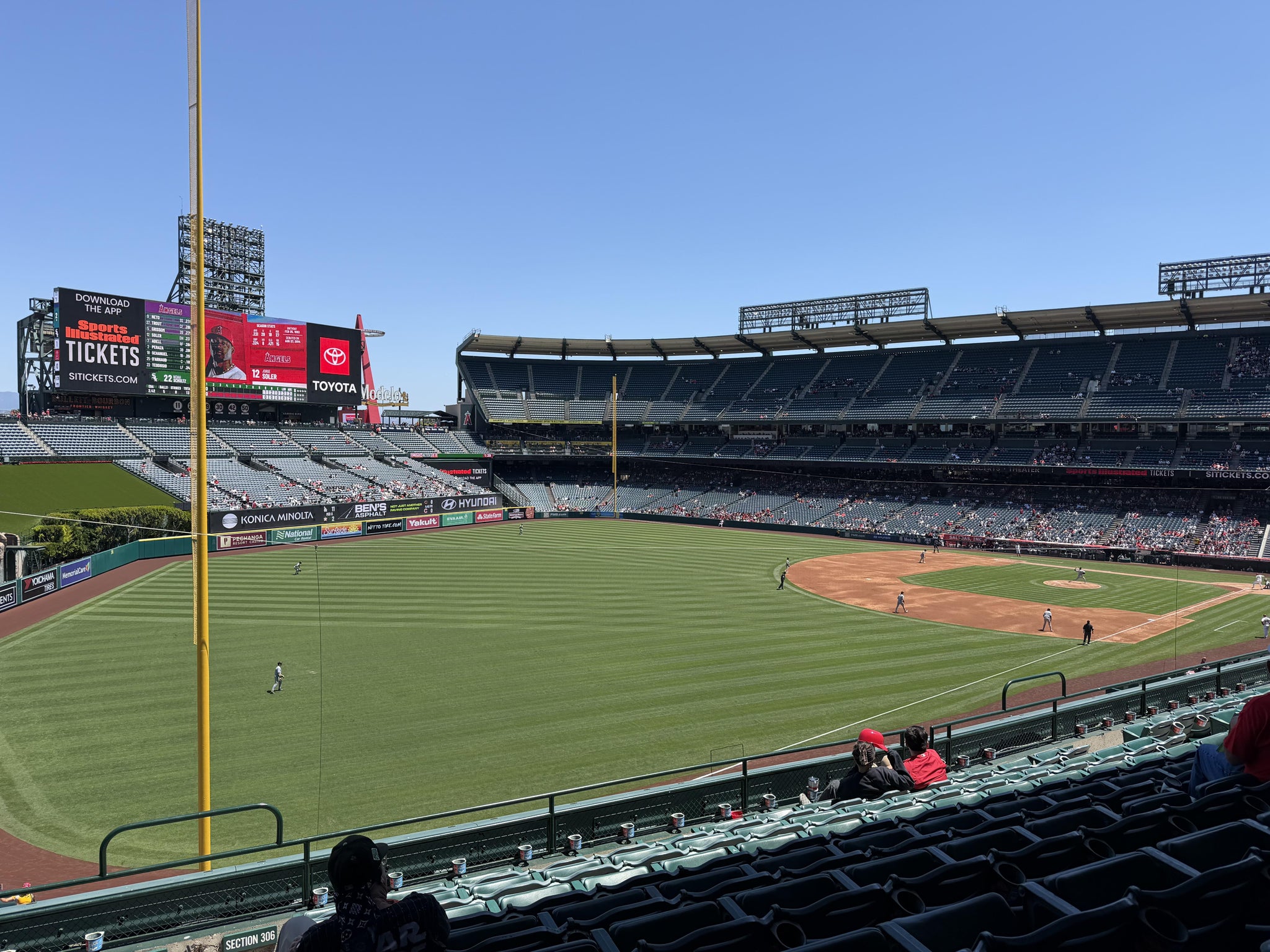 Real Fan View taken from Section 306 at Angel Stadium by Nathan Y