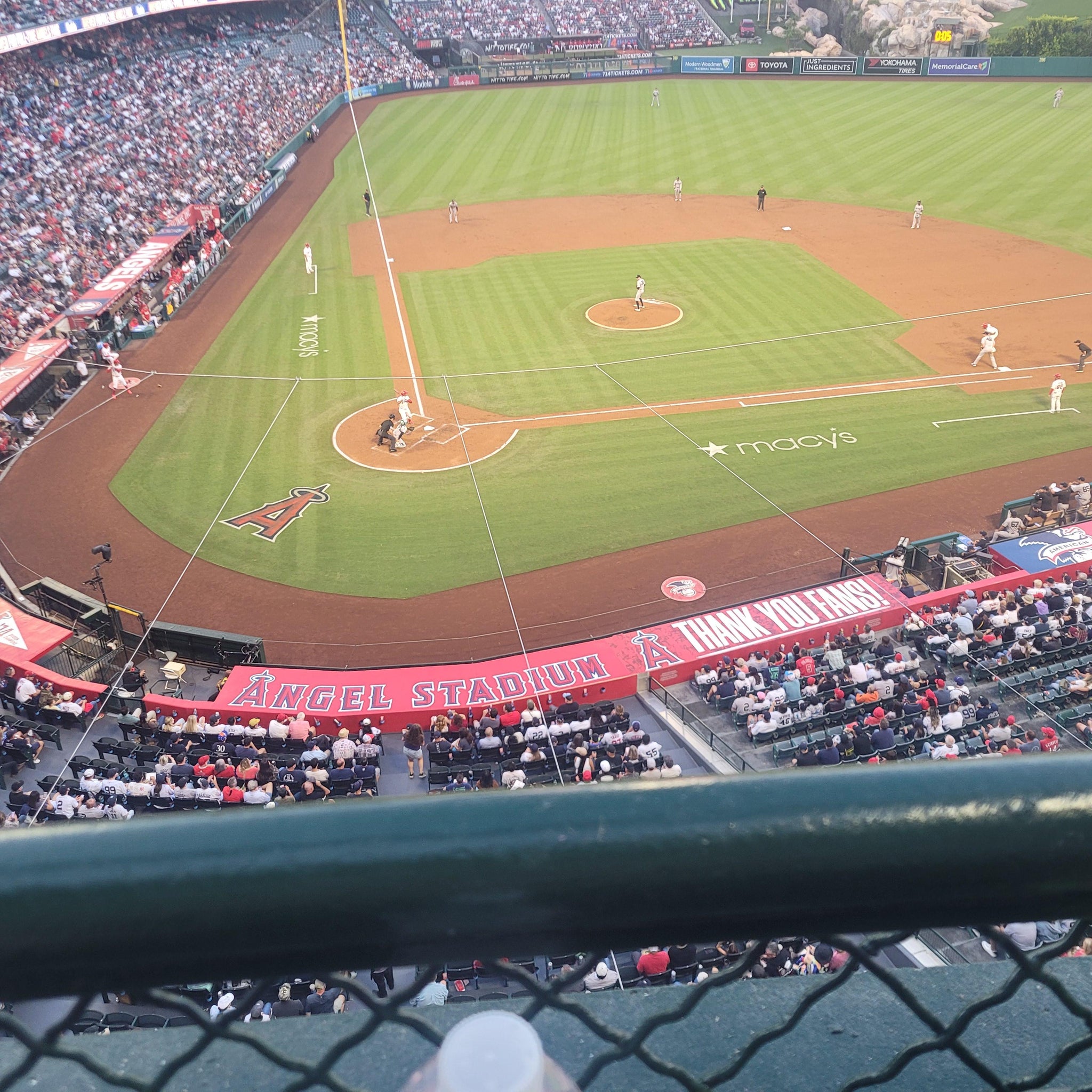 Real Fan View taken from Section 422 at Angel Stadium by Jenny C