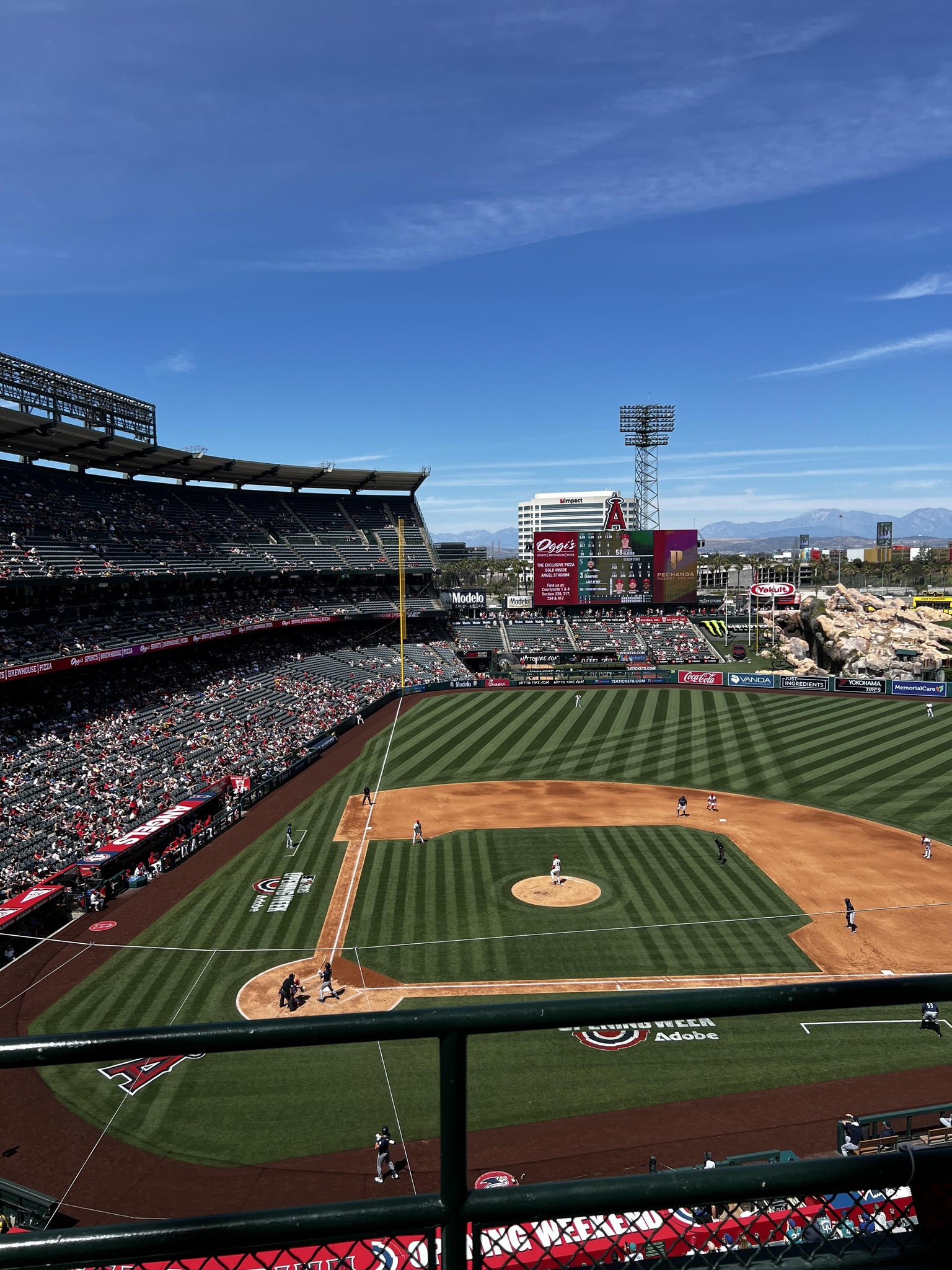 Real Fan View taken from Section 423 at Angel Stadium by Jessica T