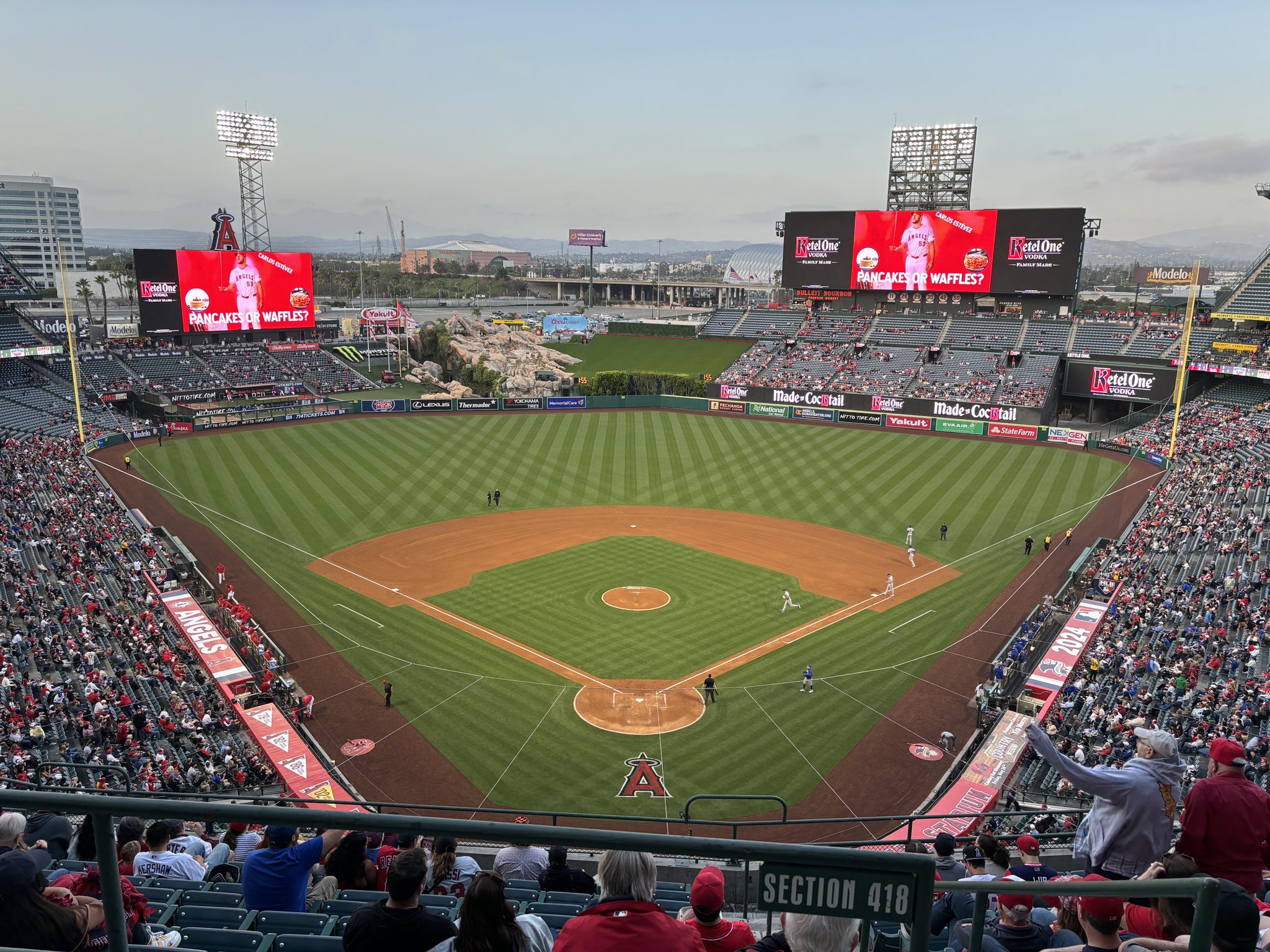 Real Fan View taken from Section 520 at Angel Stadium by Alison C