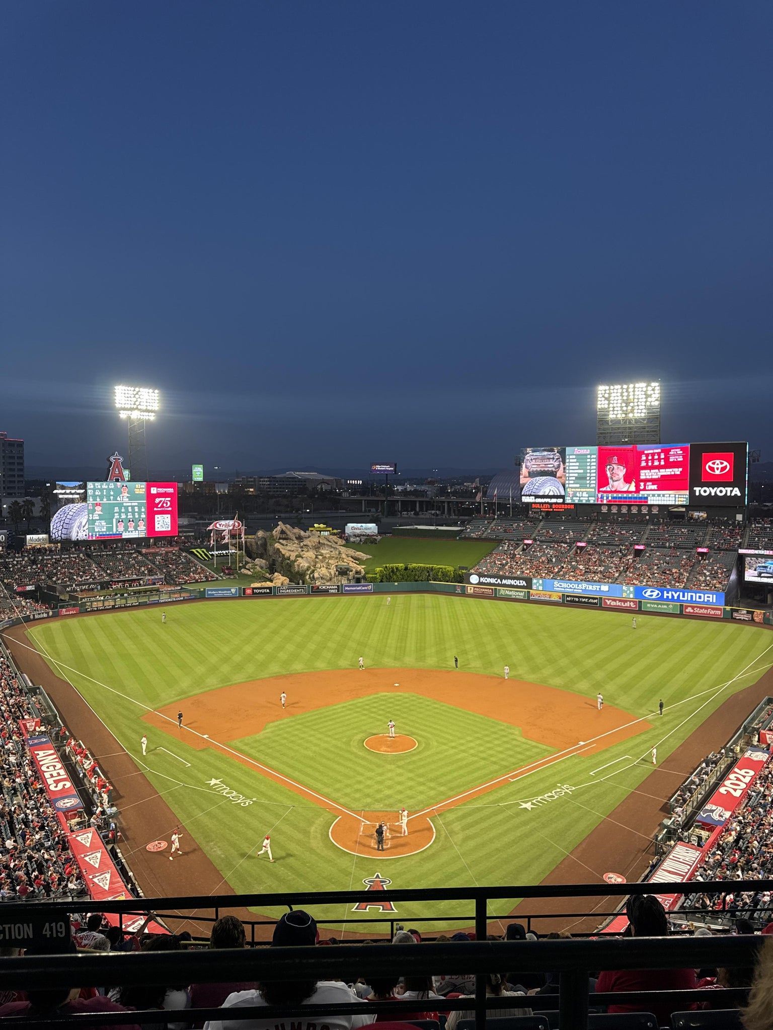 Real Fan View taken from Section 521 at Angel Stadium by Ryan P