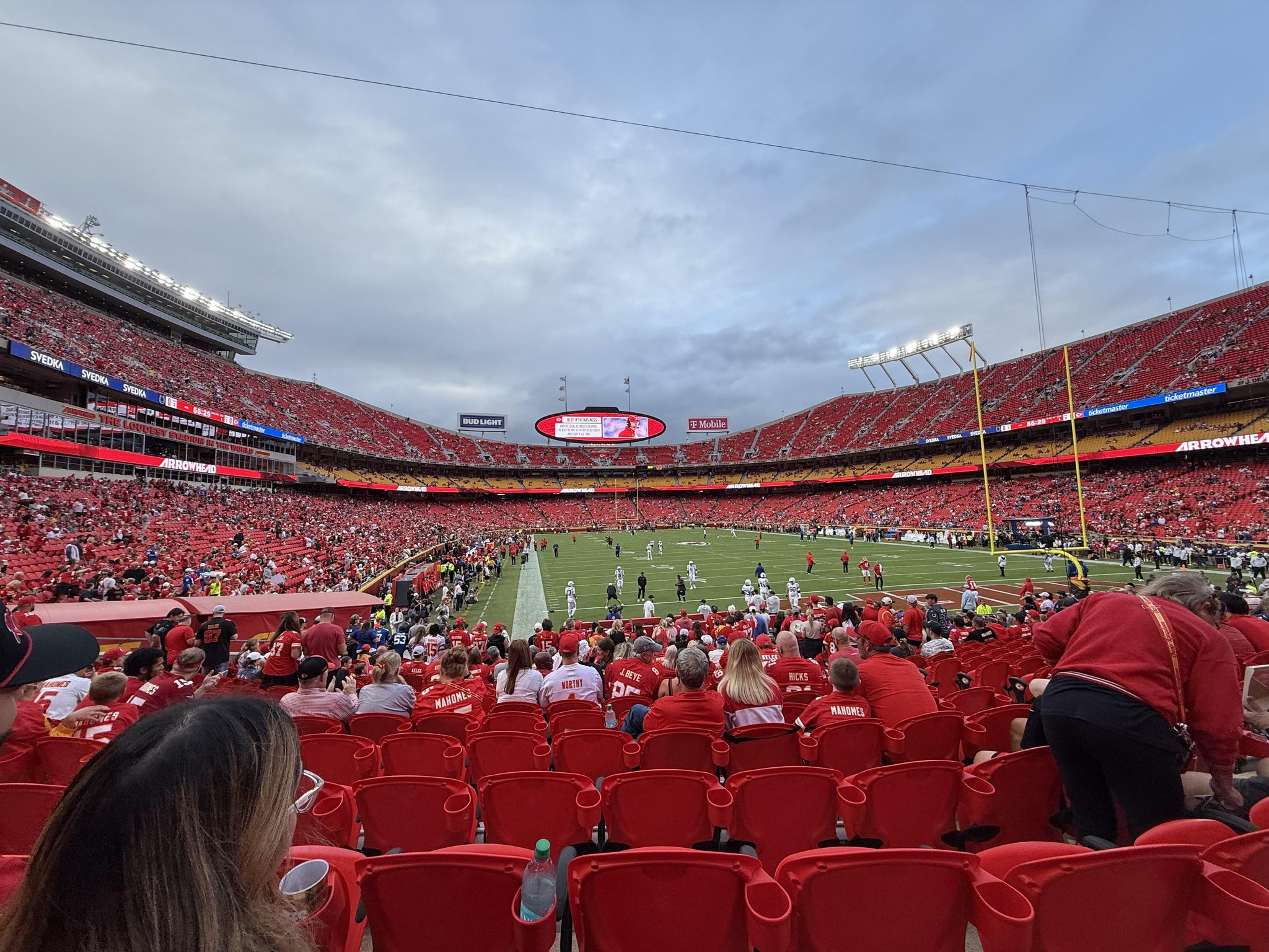 Vue réelle des fans prise de la Section 112 au site Arrowhead Stadium par Tanya S
