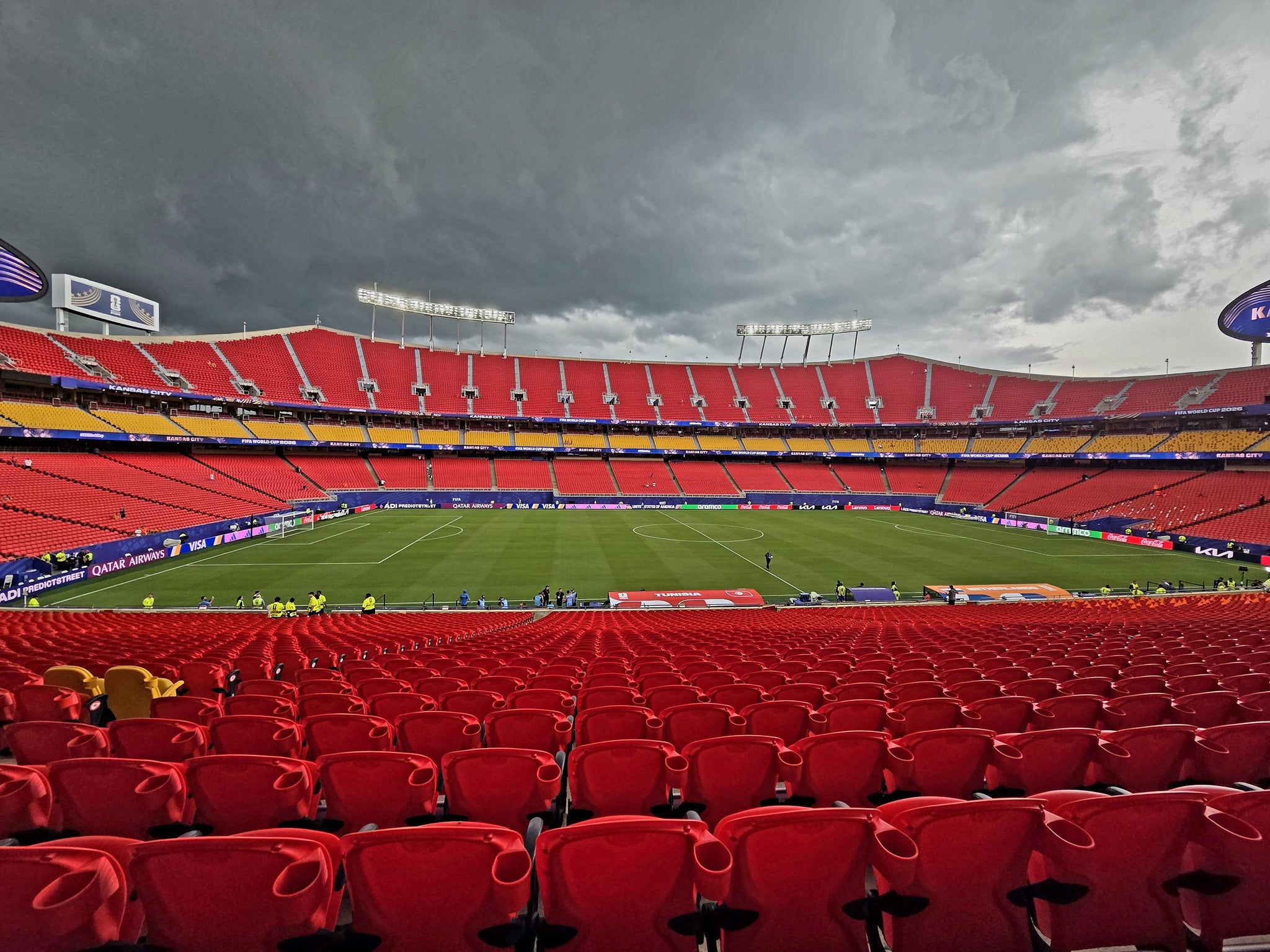 Vue réelle des fans prise de la Section 120 au site Arrowhead Stadium par Jaimie W