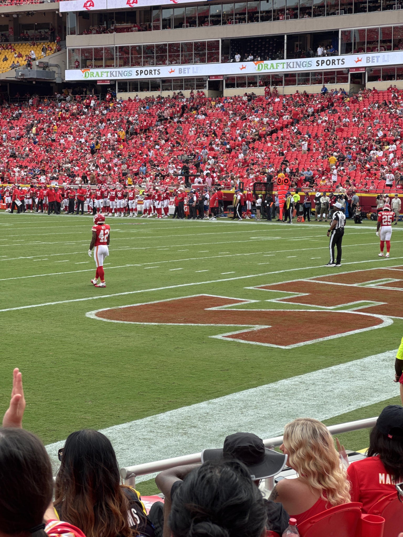 Vue réelle des fans prise de la Section 131 au site Arrowhead Stadium par Christopher B