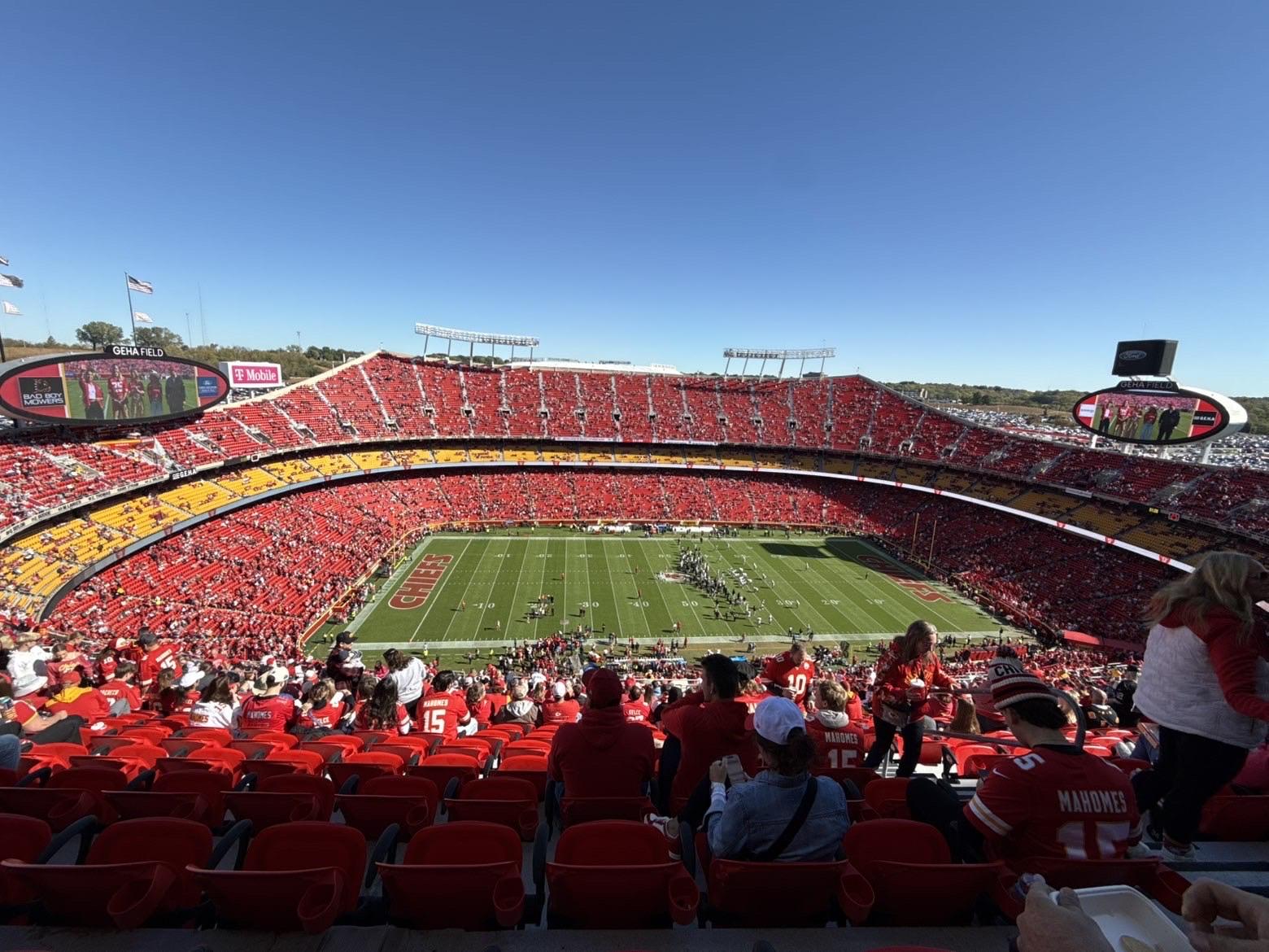 Vue réelle des fans prise de la Section 326 au site Arrowhead Stadium par Chris H