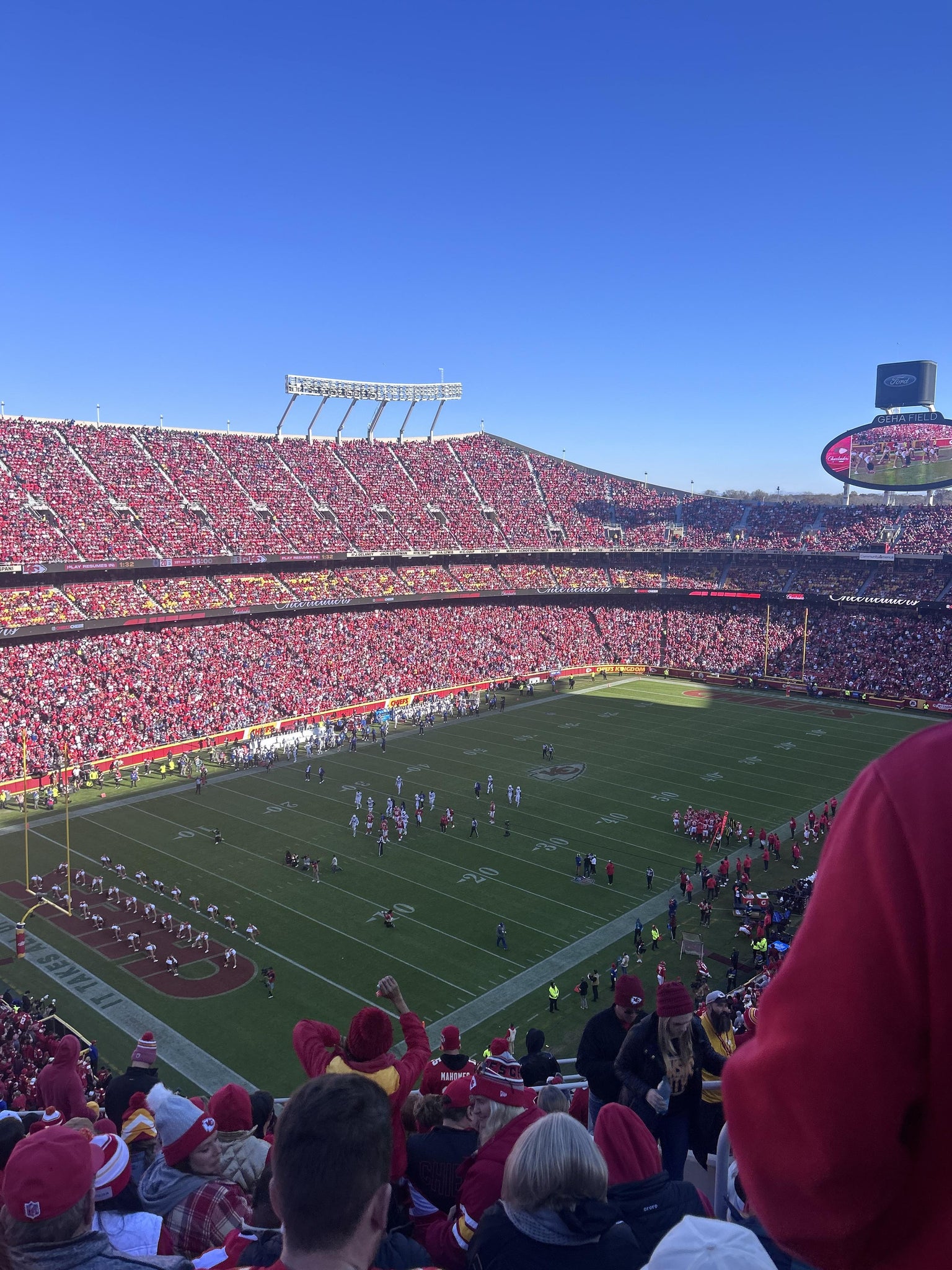 Vue réelle des fans prise de la Section 331 au site Arrowhead Stadium par Kristi H