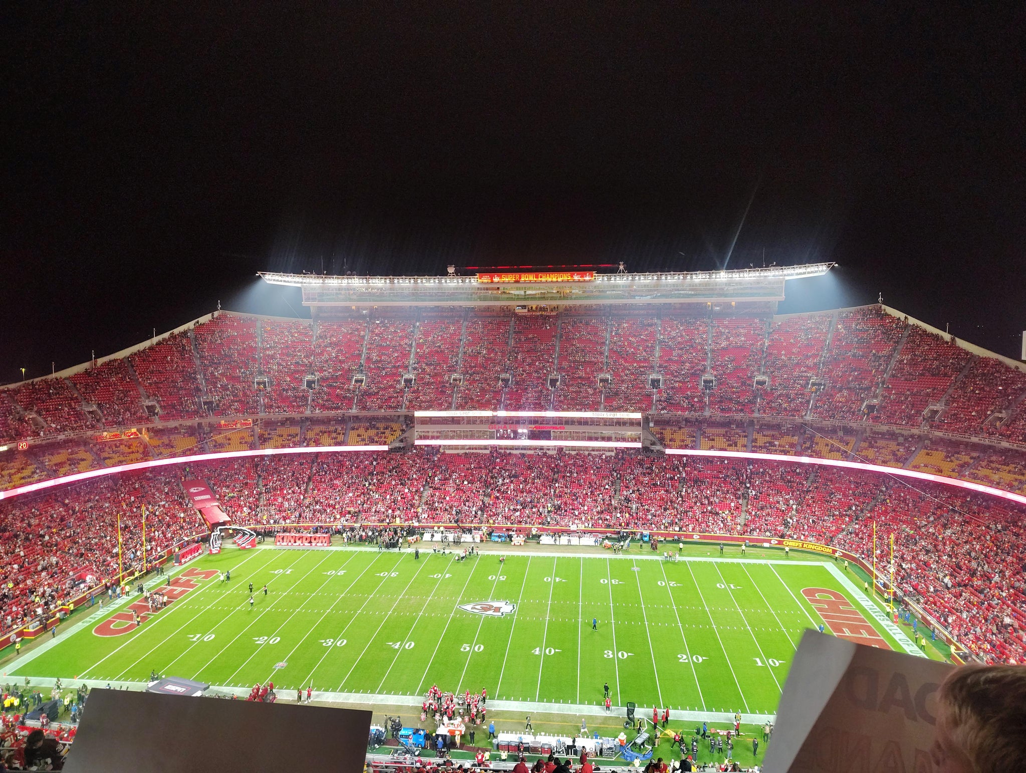 Vue réelle des fans prise de la Section 346 au site Arrowhead Stadium par Brittany W
