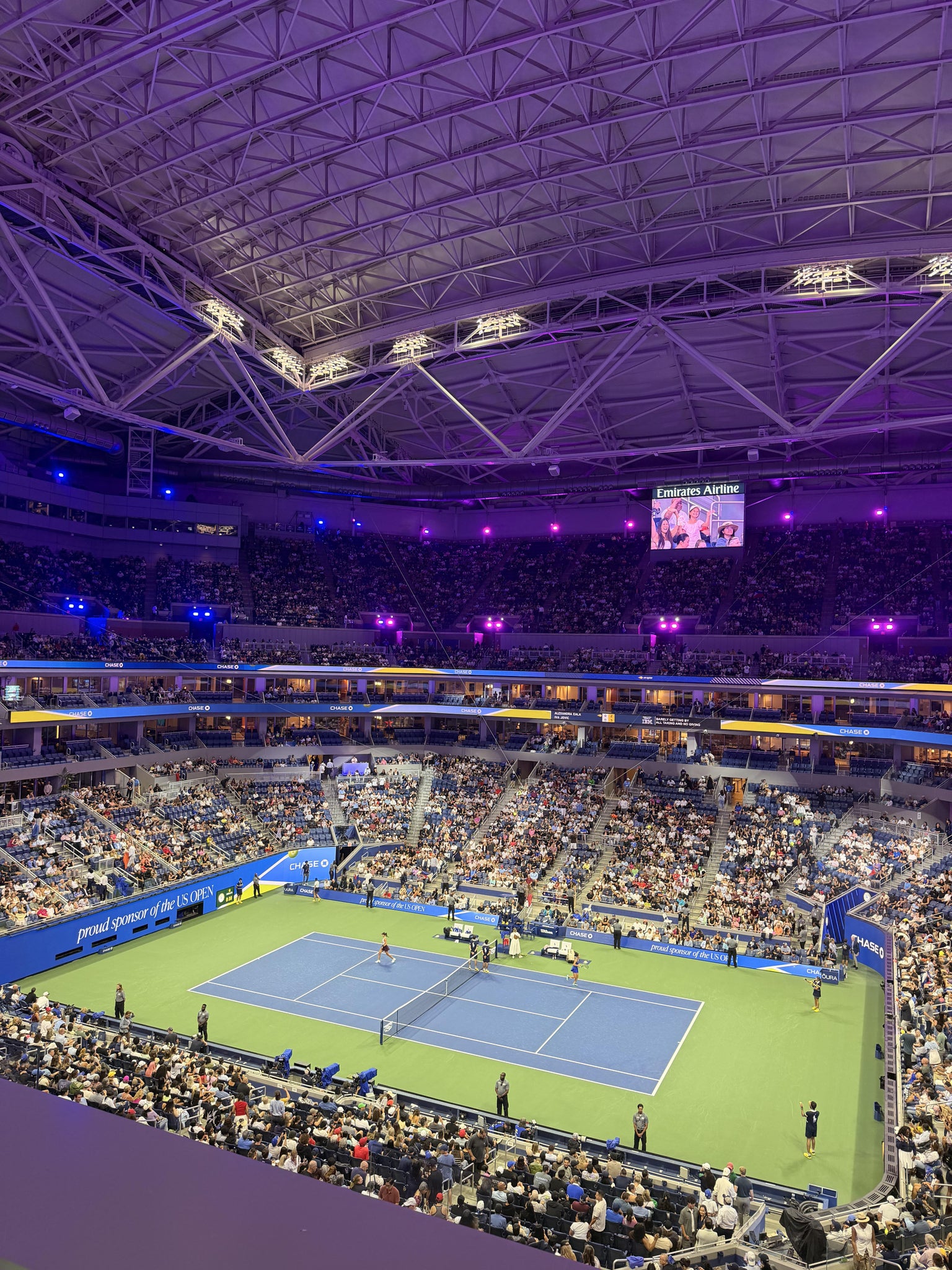 Real Fan View taken from Section 211 at Arthur Ashe Stadium by Marco C