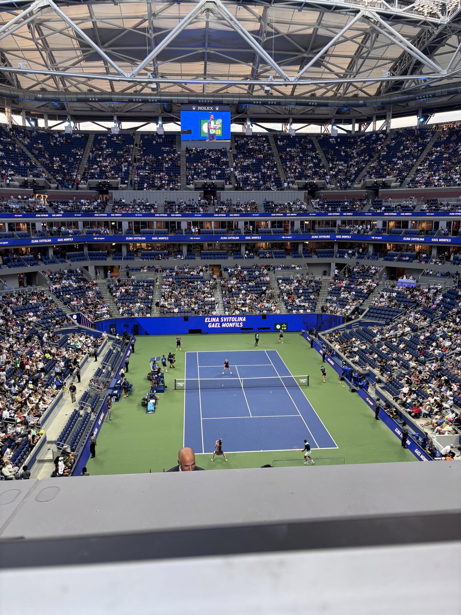 Real Fan View taken from Section 232 at Arthur Ashe Stadium by Haley S