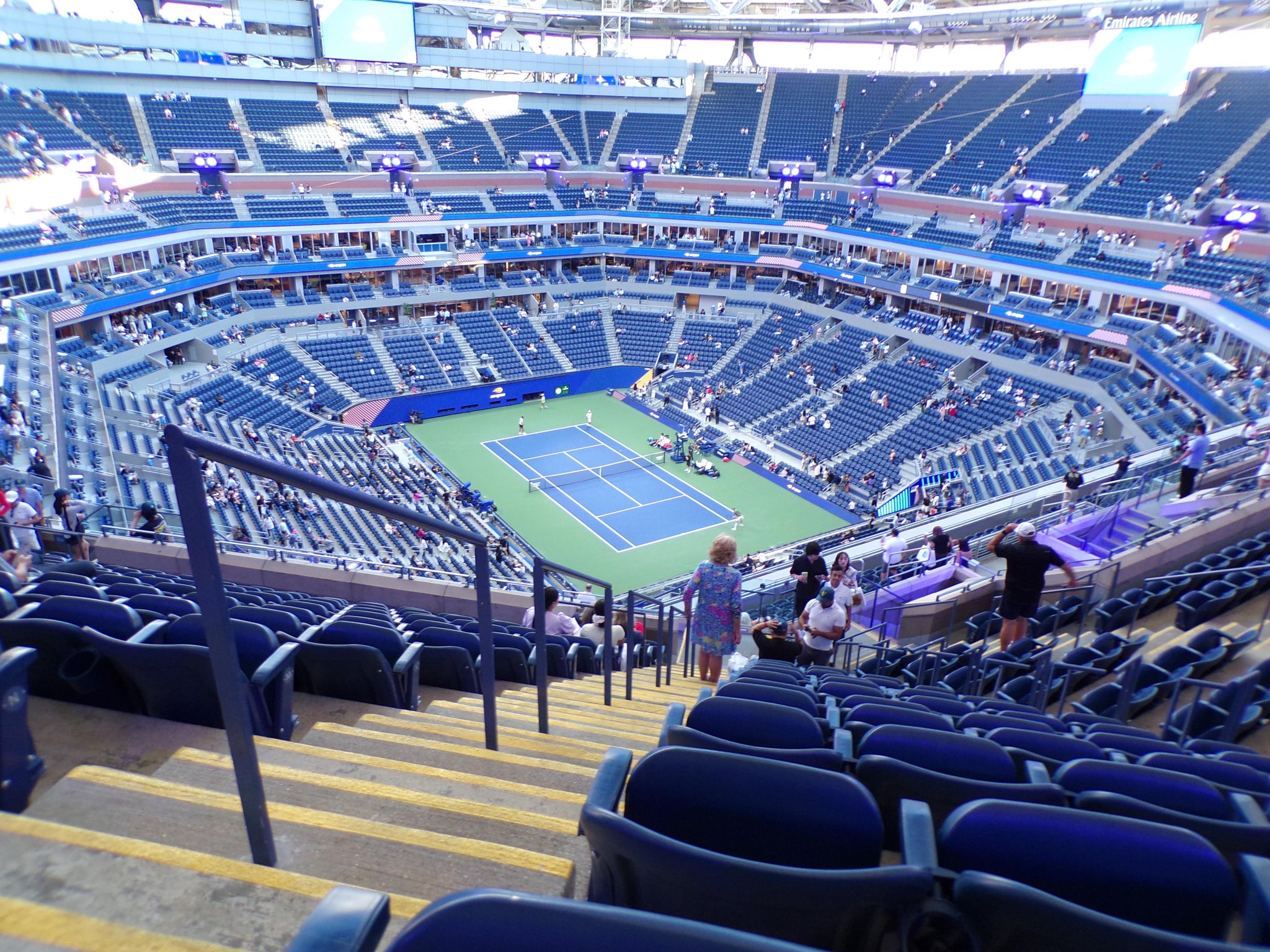 Real Fan View taken from Section 318 at Arthur Ashe Stadium by Zoë N