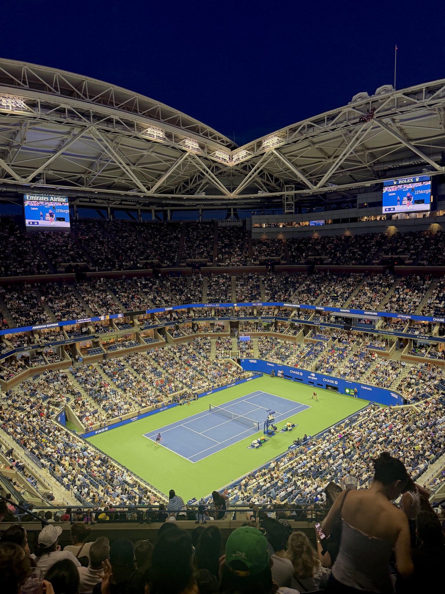 Real Fan View taken from Section 326 at Arthur Ashe Stadium by Salam A