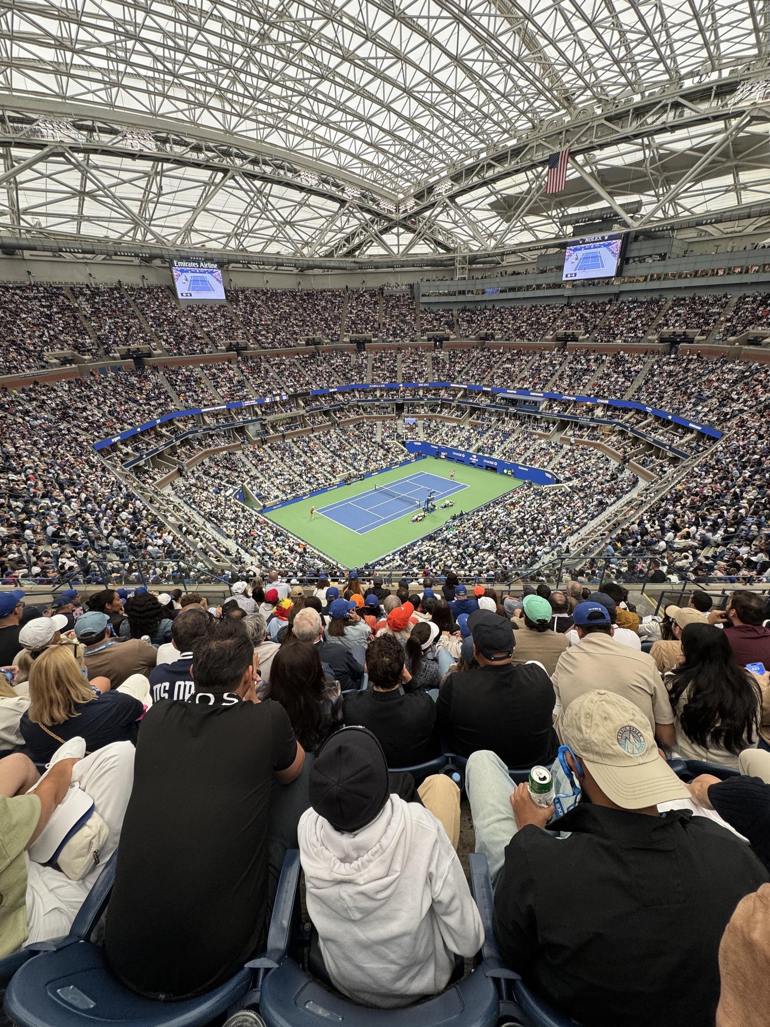 Real Fan View taken from Section 326 at Arthur Ashe Stadium by Shanmuka G