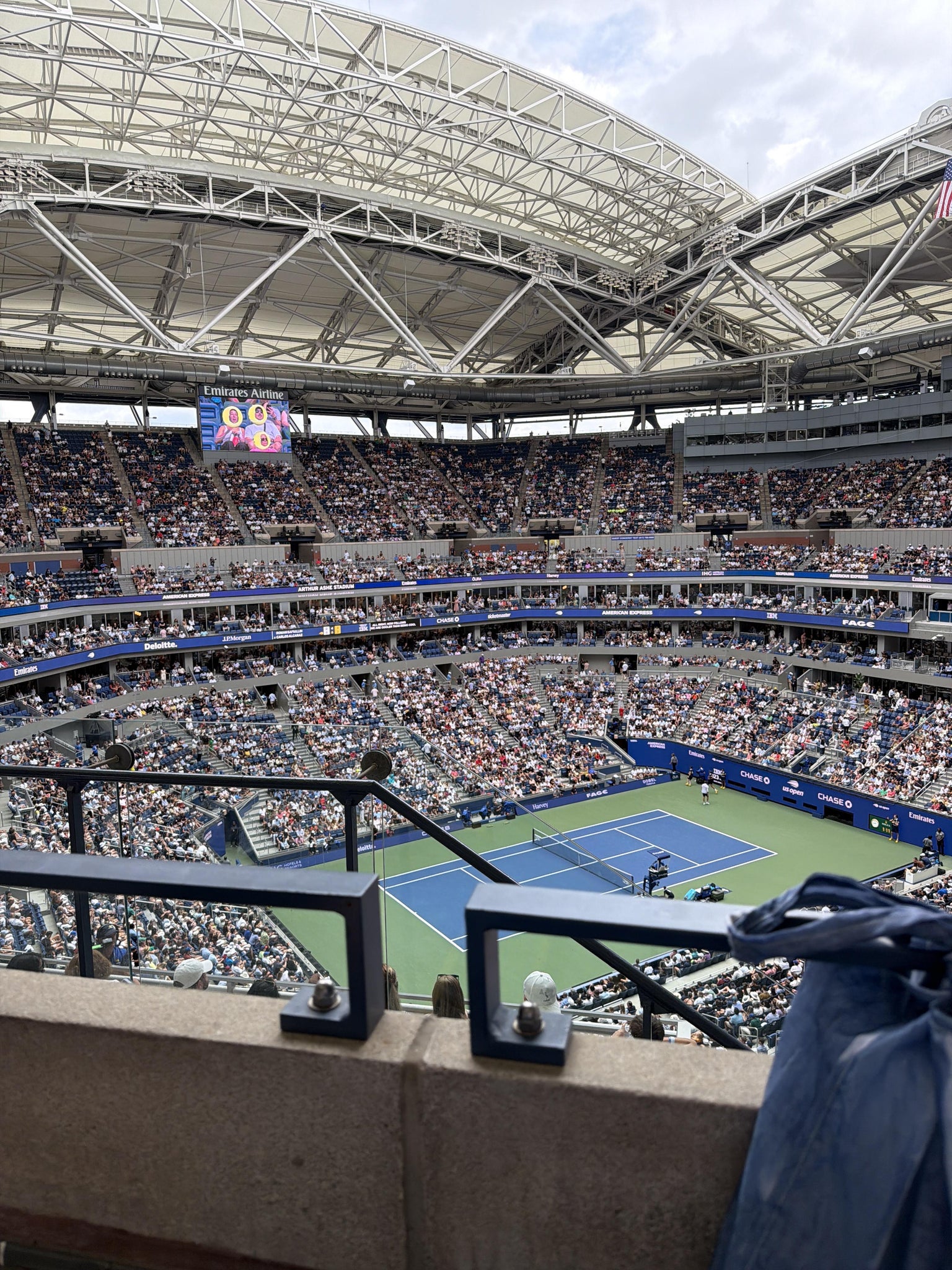 Real Fan View taken from Section 327 at Arthur Ashe Stadium by Amy F