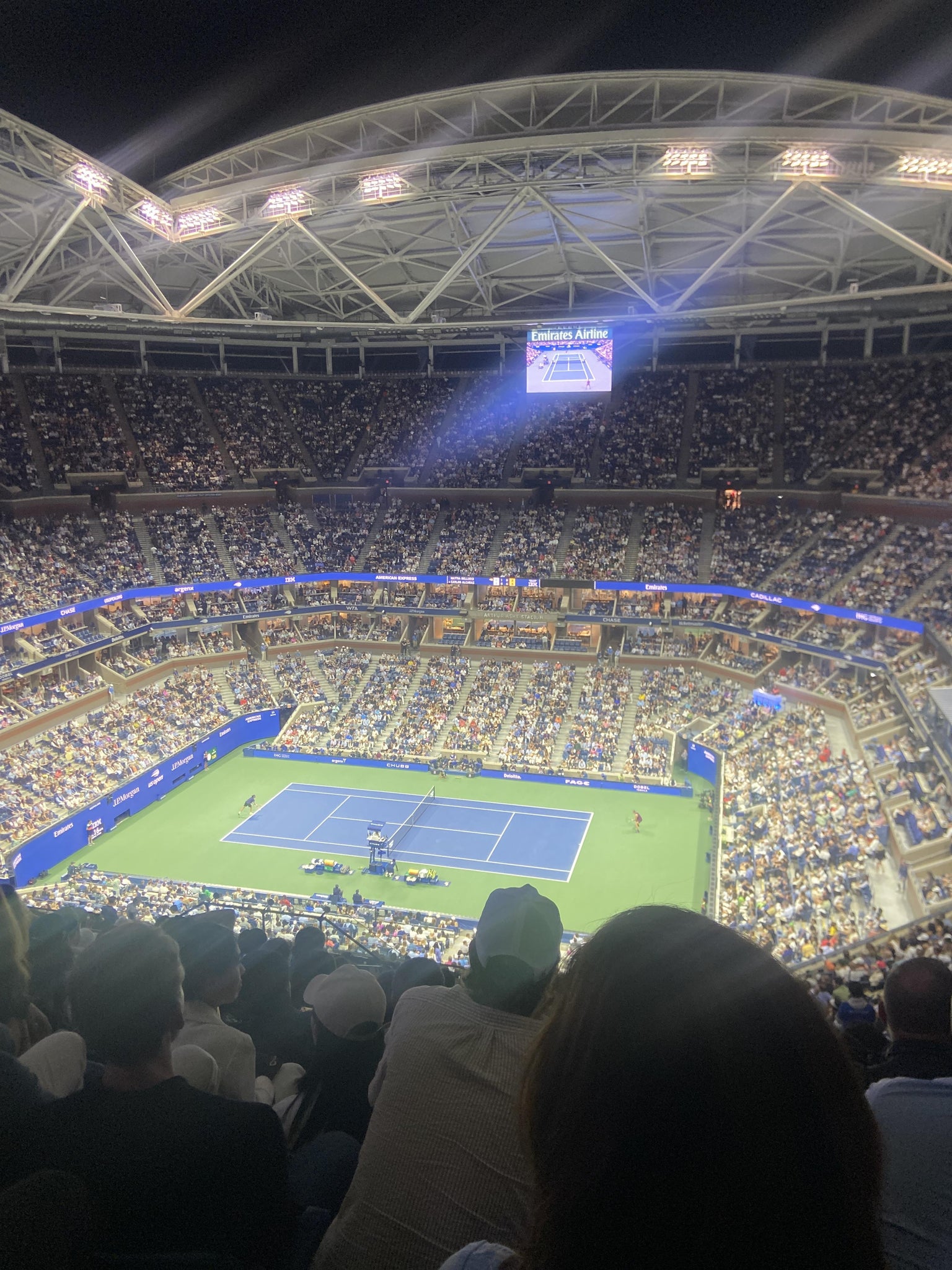 Real Fan View taken from Section 333 at Arthur Ashe Stadium by Salma A