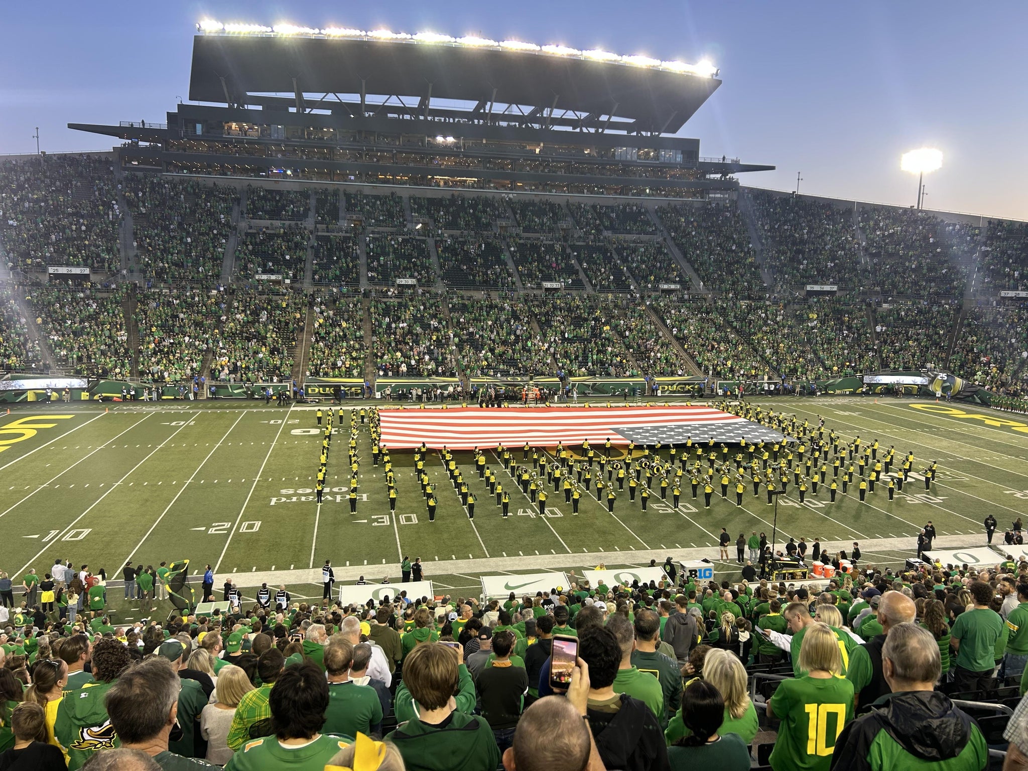 Real Fan View taken from Section 13 at Autzen Stadium by Gurukirn K