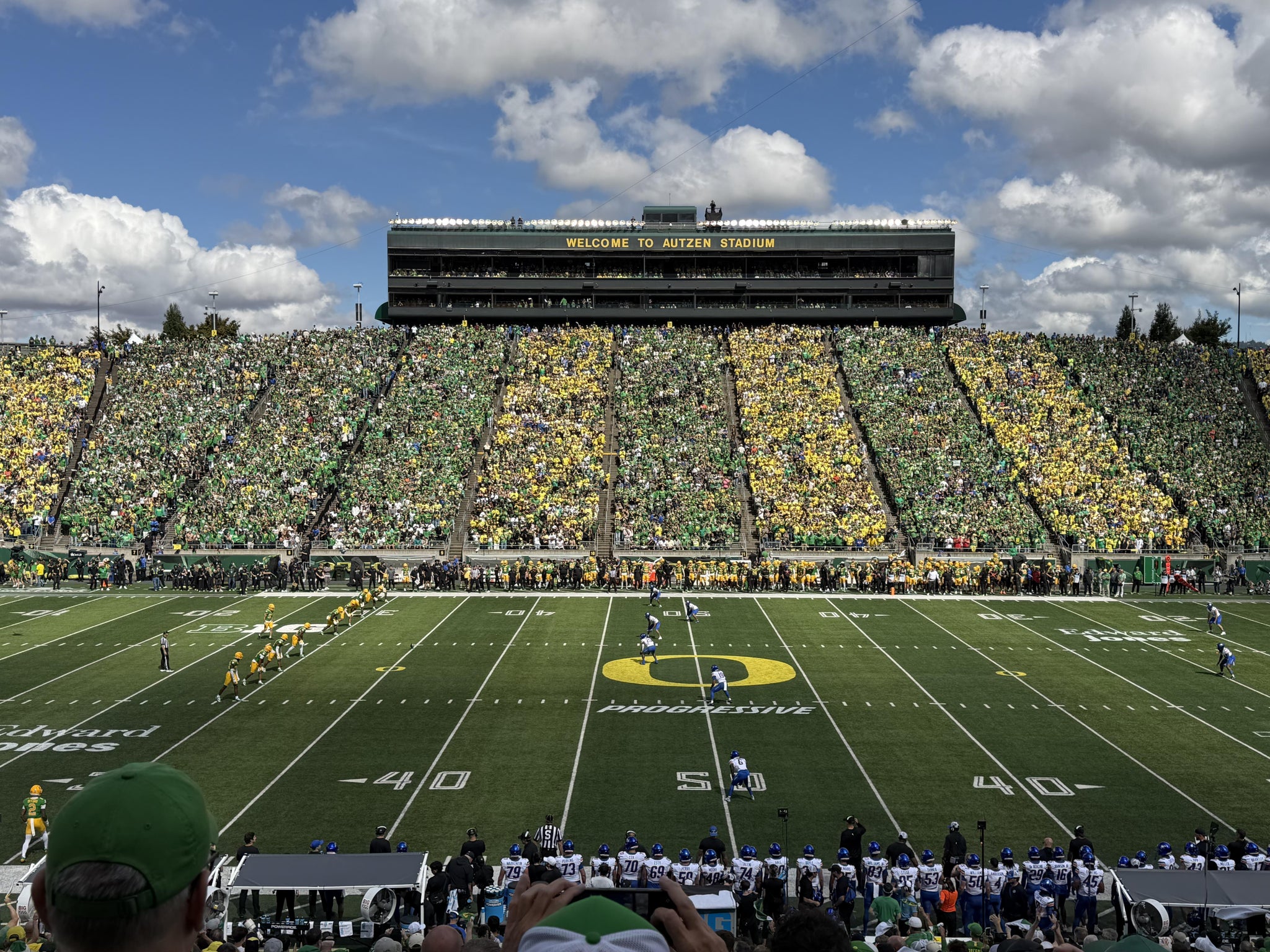 Real Fan View taken from 31 Public Reserve at Autzen Stadium by Karen T