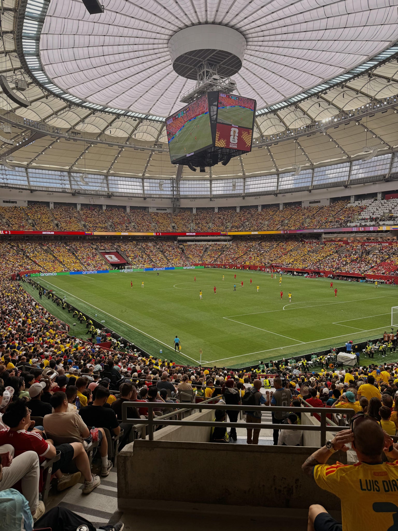Vue réelle des fans prise de la Section 233 au site BC Place Stadium par Diego L