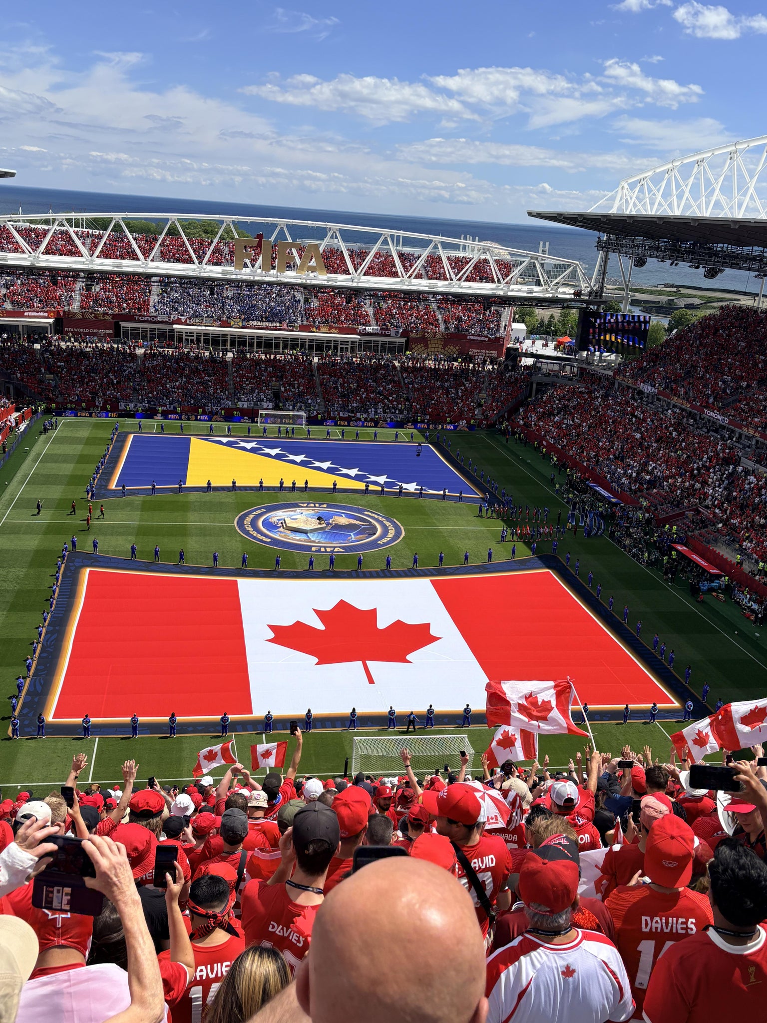 Vue réelle des fans prise de la Section 233 au site BMO Field par Cheryl B