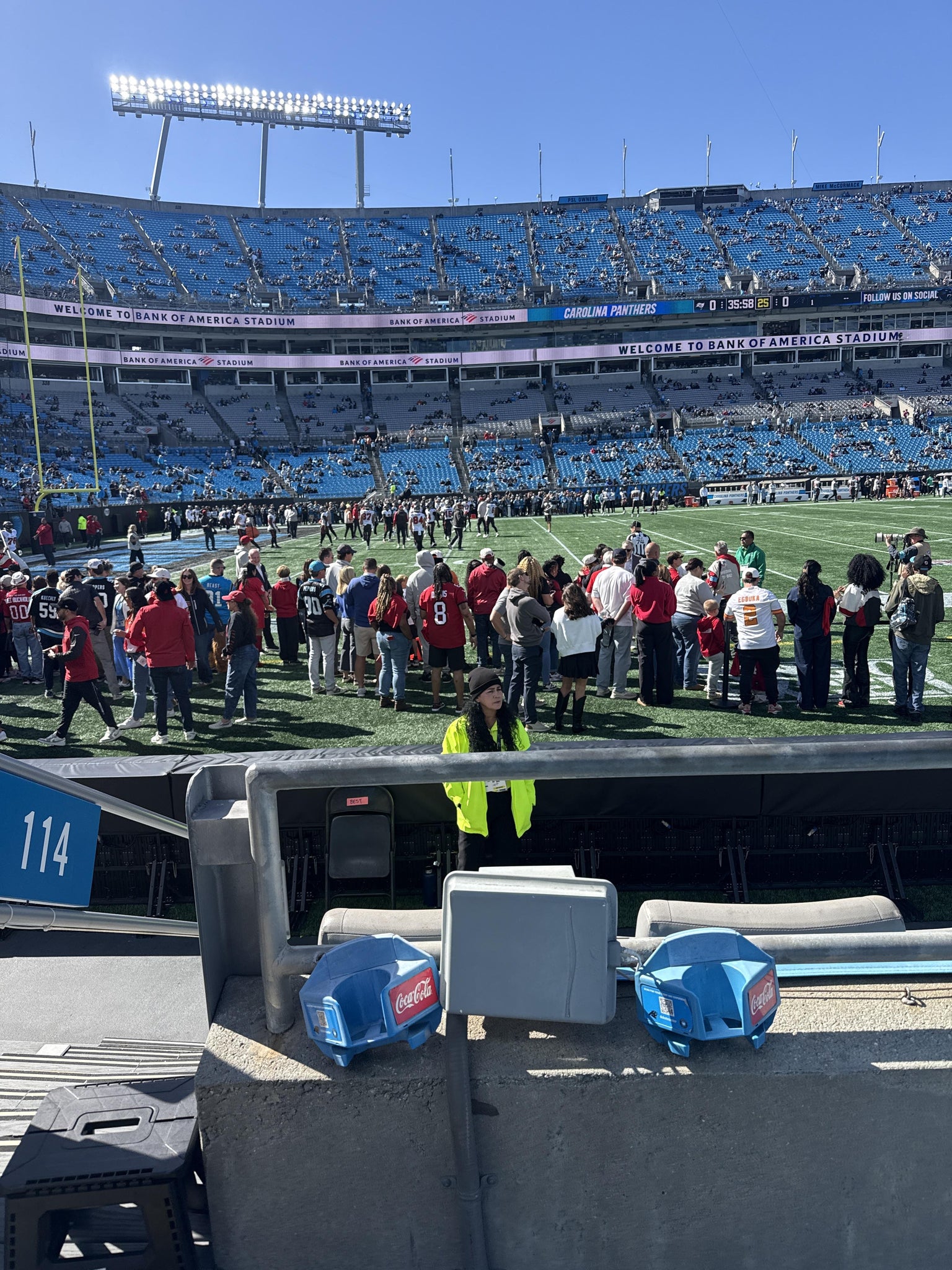 Real Fan View taken from Section 114 at Bank of America Stadium by Joshua A