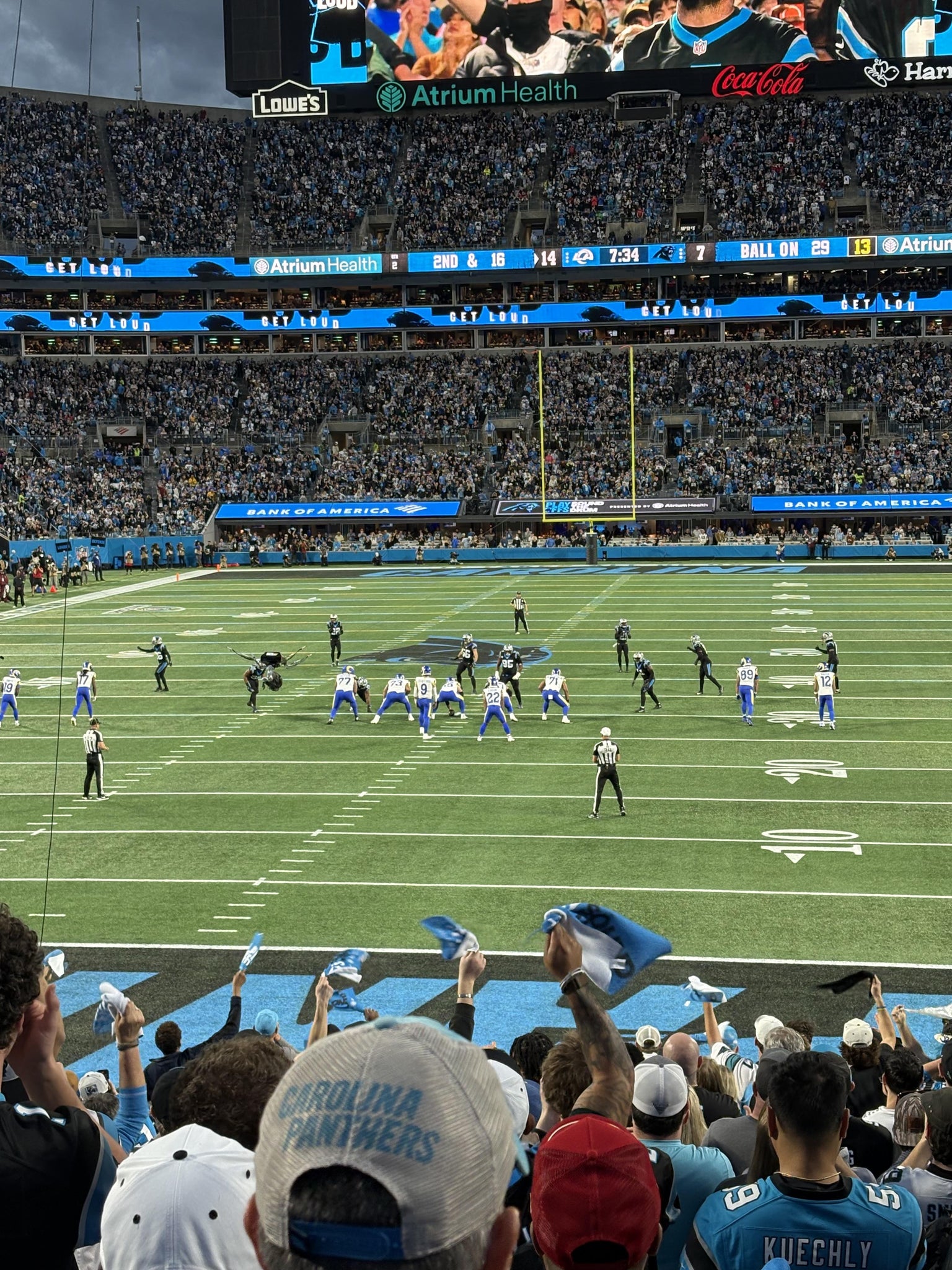 Real Fan View taken from Section 120 at Bank of America Stadium by Charlie C