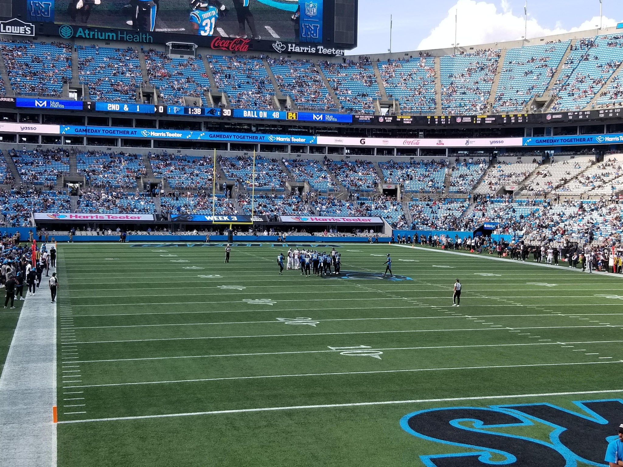 Real Fan View taken from Section 123 at Bank of America Stadium by Ugochukwu U