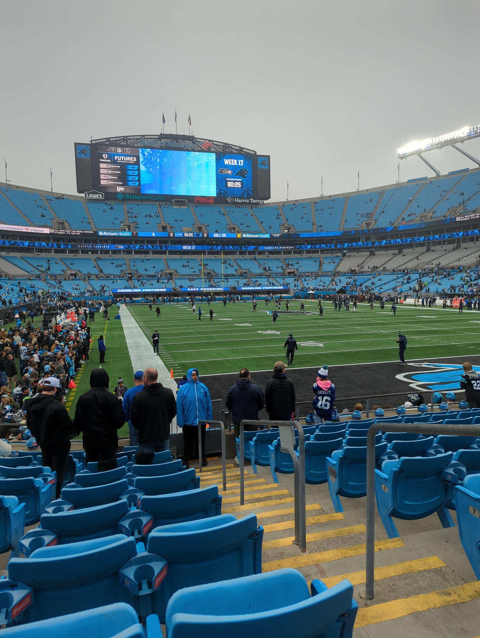 Real Fan View taken from Section 124 at Bank of America Stadium by Heidi M