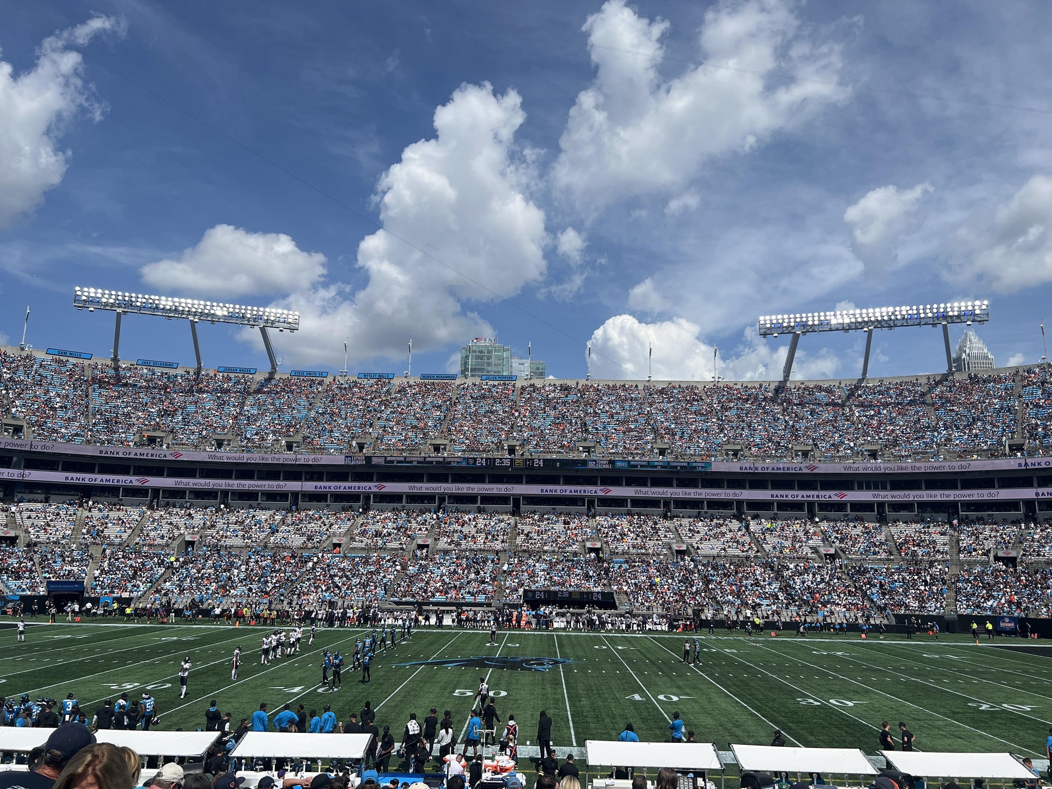 Real Fan View taken from Section 131 at Bank of America Stadium by Sunil V