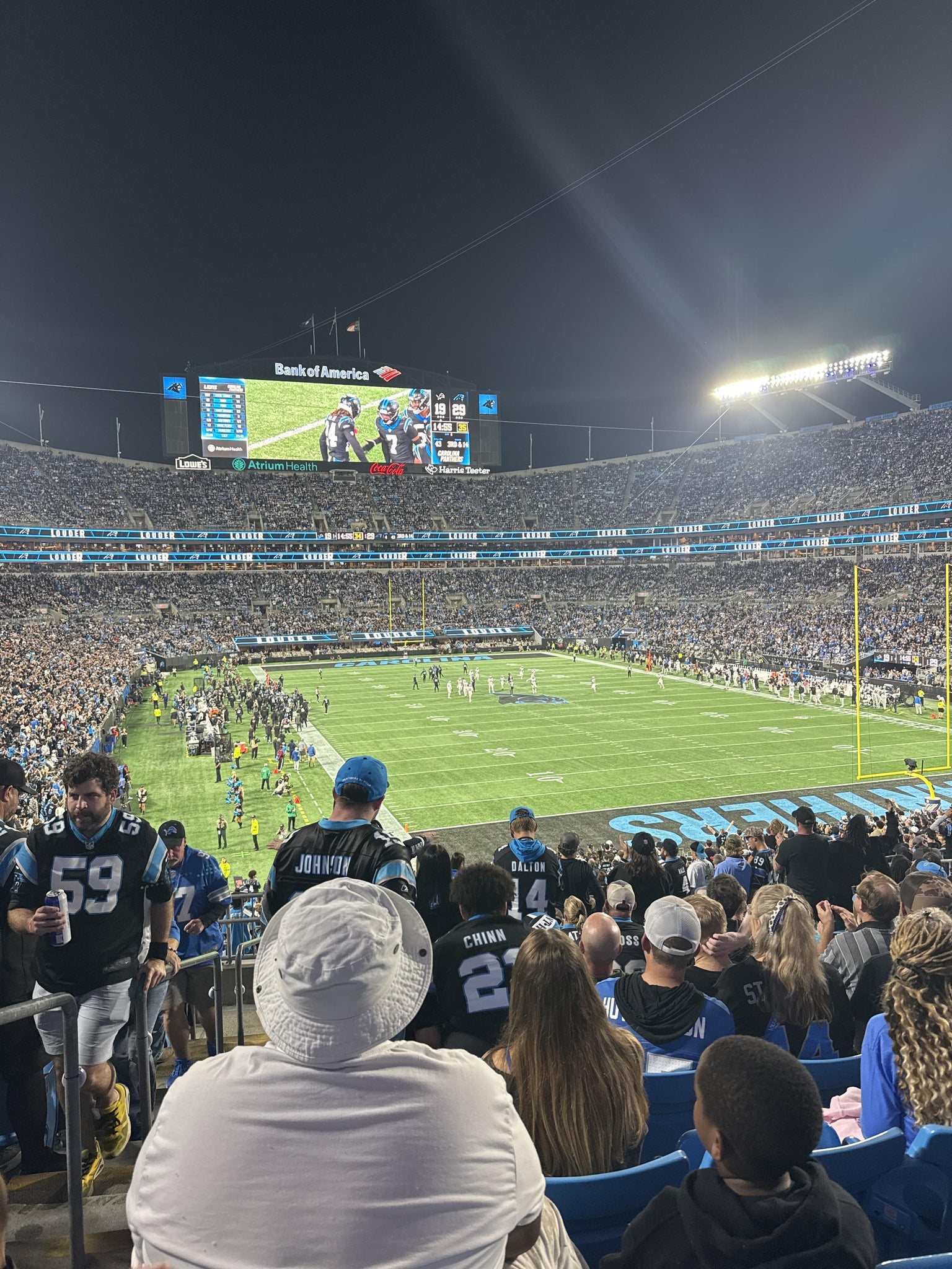 Real Fan View taken from Section 232 at Bank of America Stadium by Kasey T
