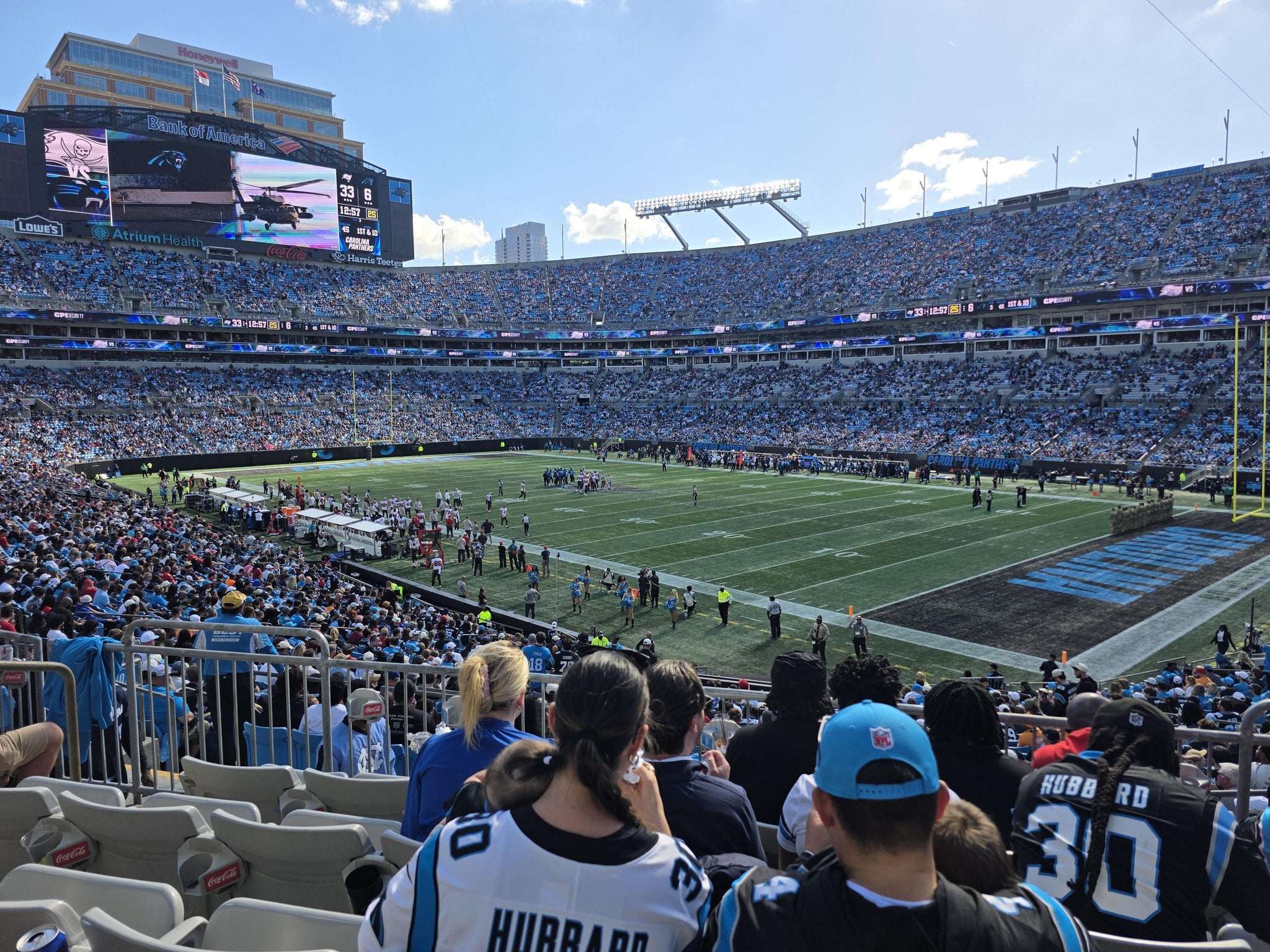 Real Fan View taken from Section 309 at Bank of America Stadium by Mary C