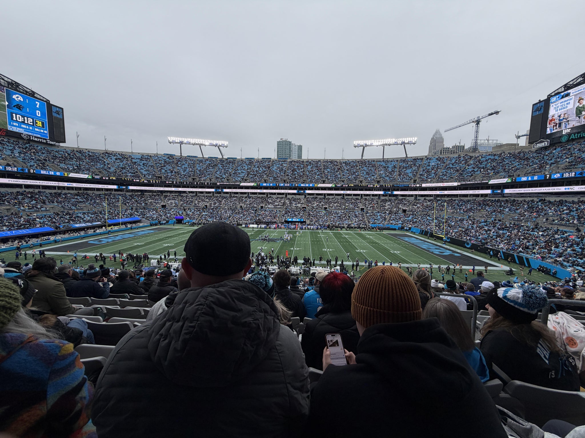 Real Fan View taken from Section 343 at Bank of America Stadium by Scott J